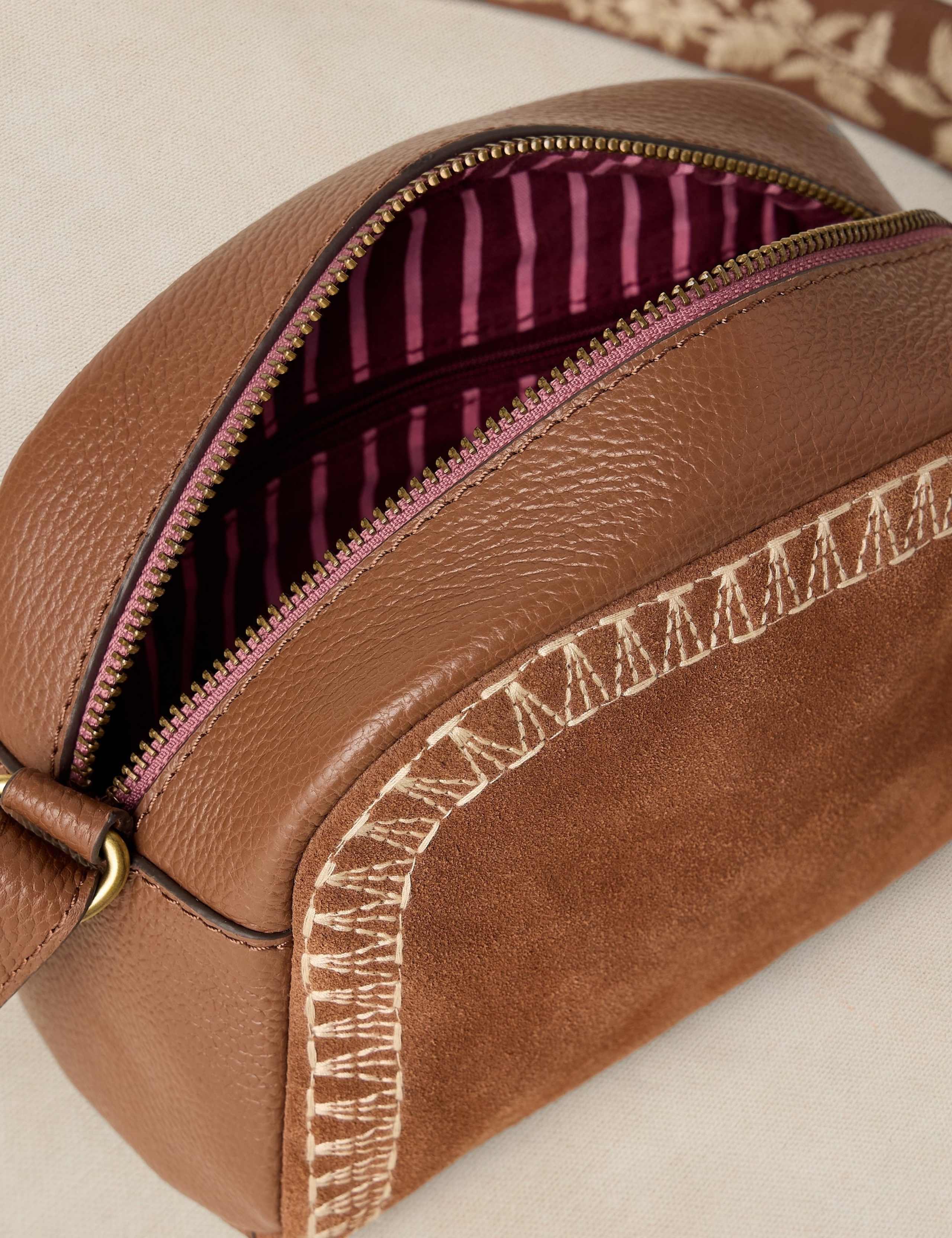 Leather Embroidered Cross Body Bag 4 of 4