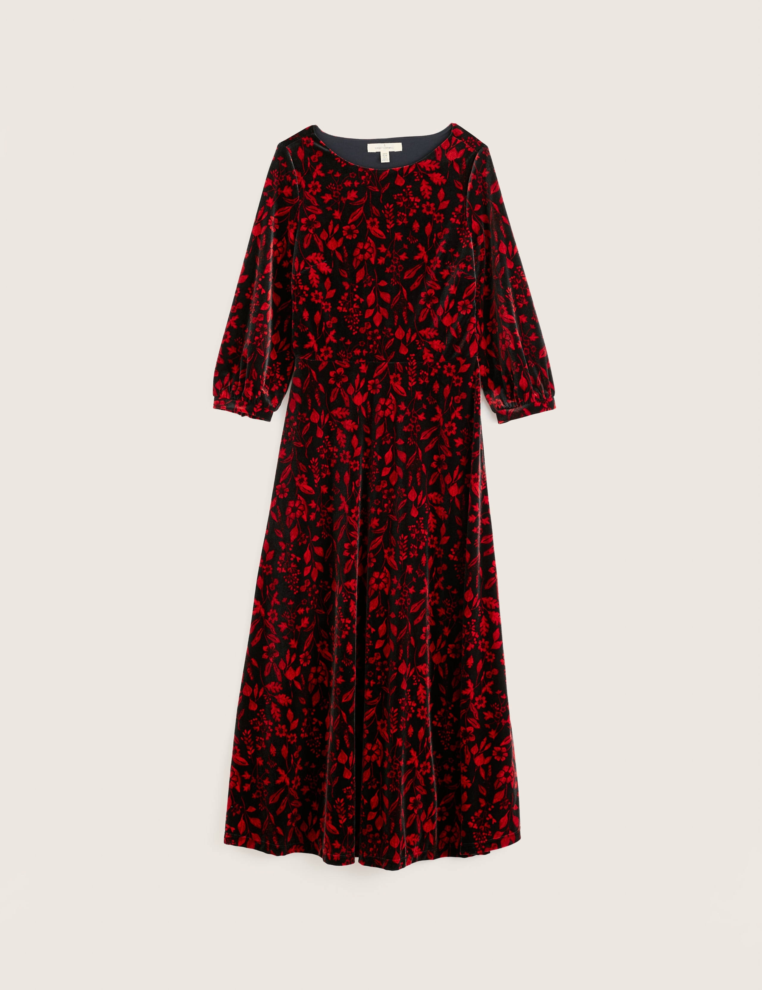 Velvet Printed Midaxi Flared Dress 2 of 5