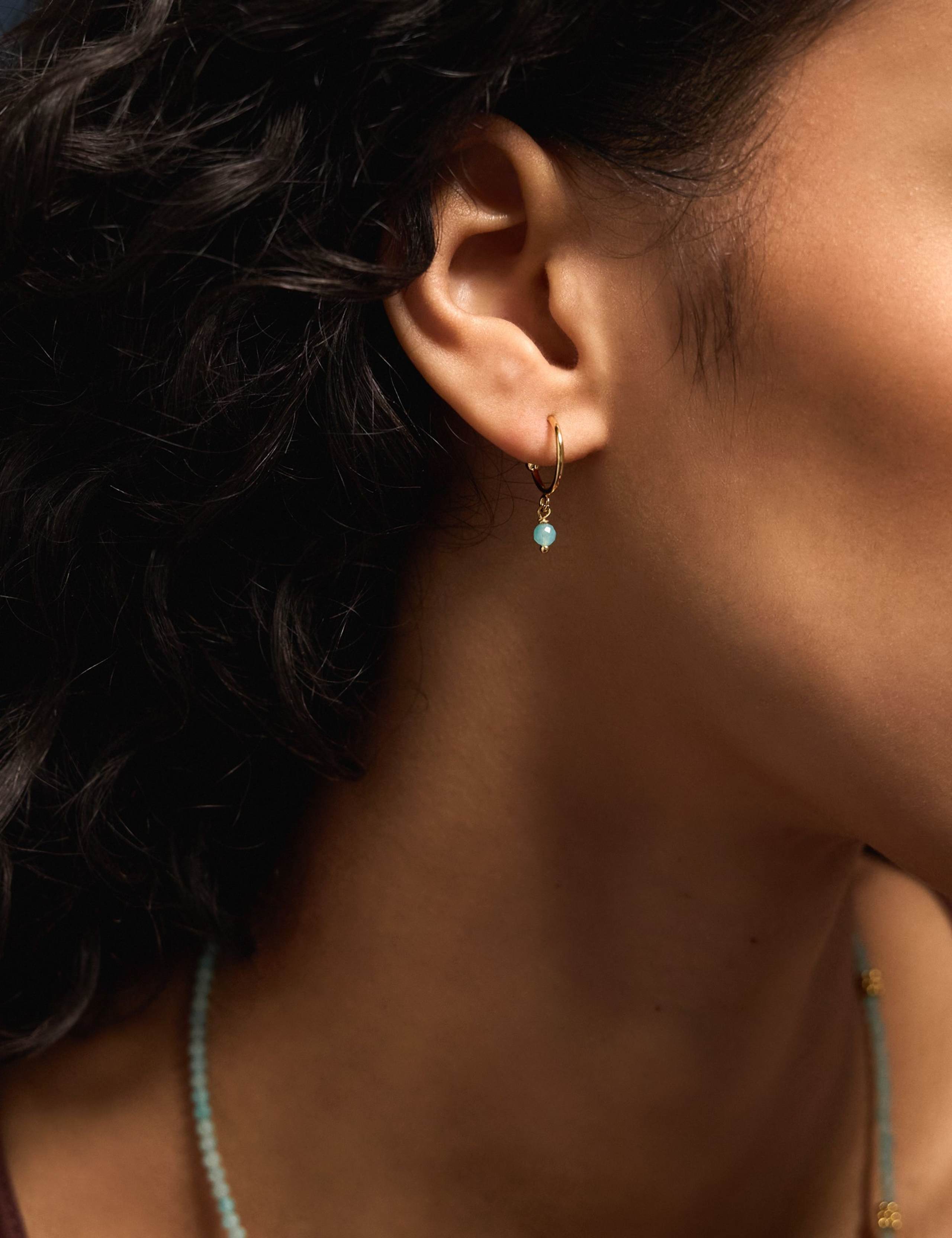 4 Pack 14 Carat Gold Plated Hoop Earrings Set 1 of 3