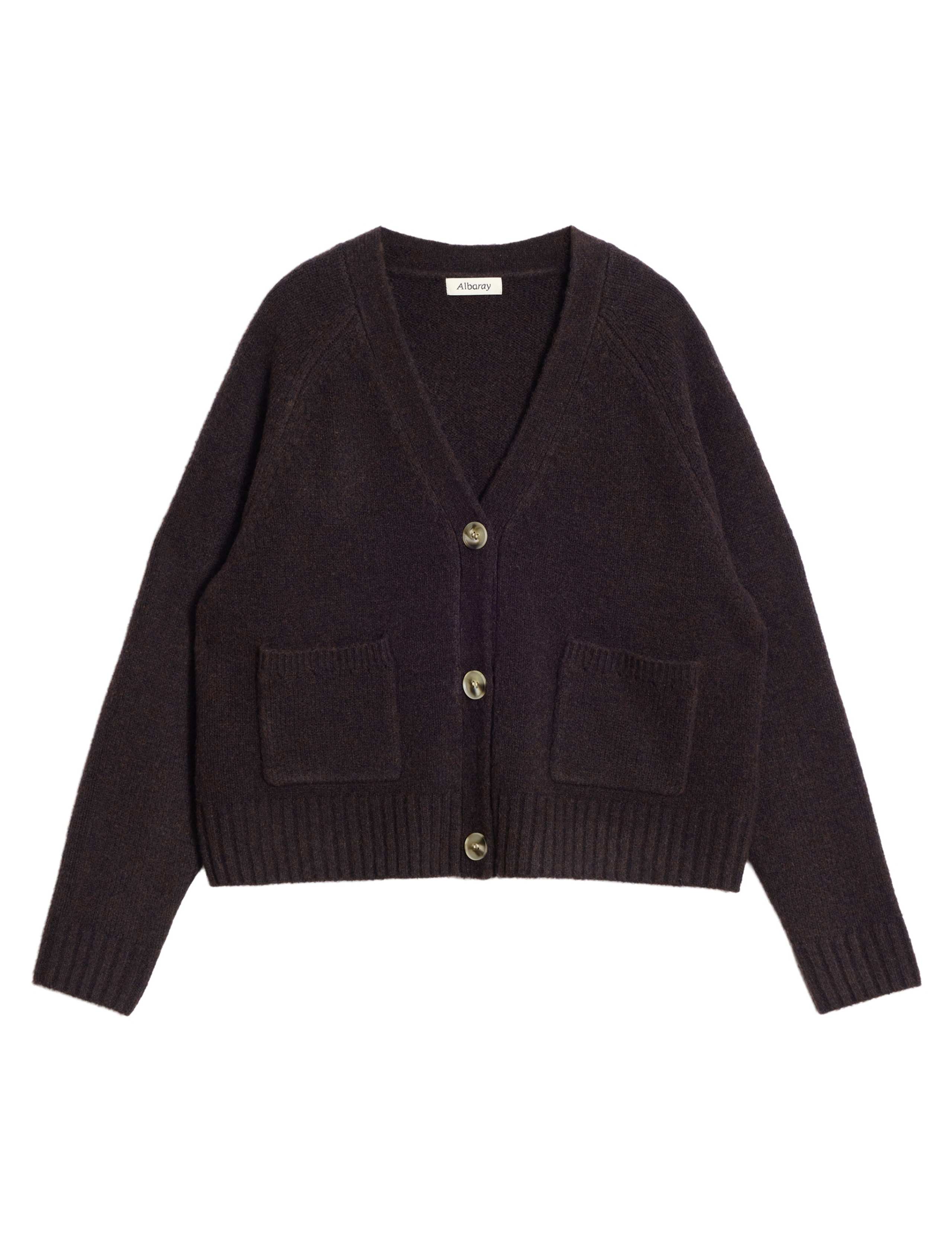 V-Neck Relaxed Cardigan with Wool 2 of 4