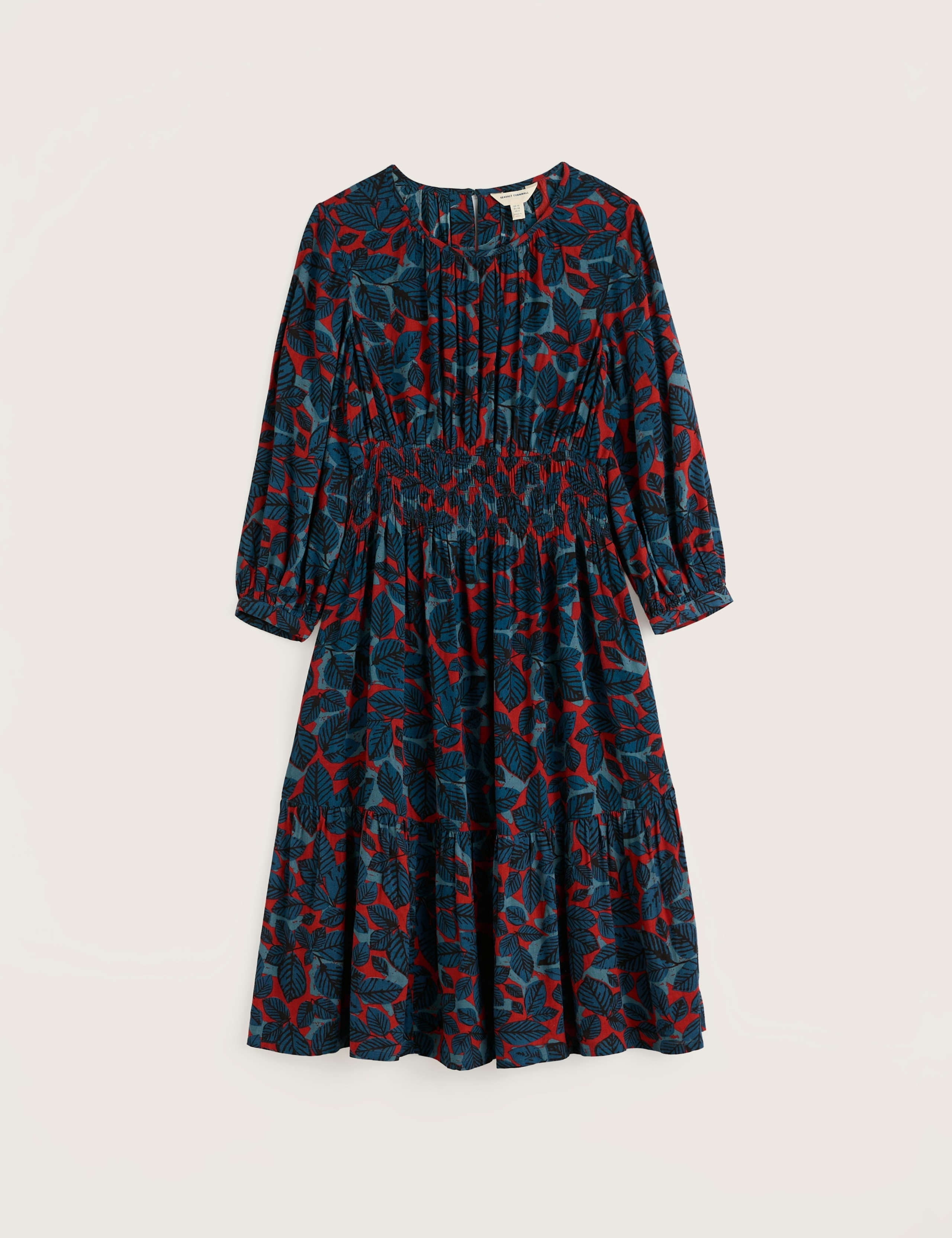 Printed Blouson Sleeve Midi Dress 2 of 6