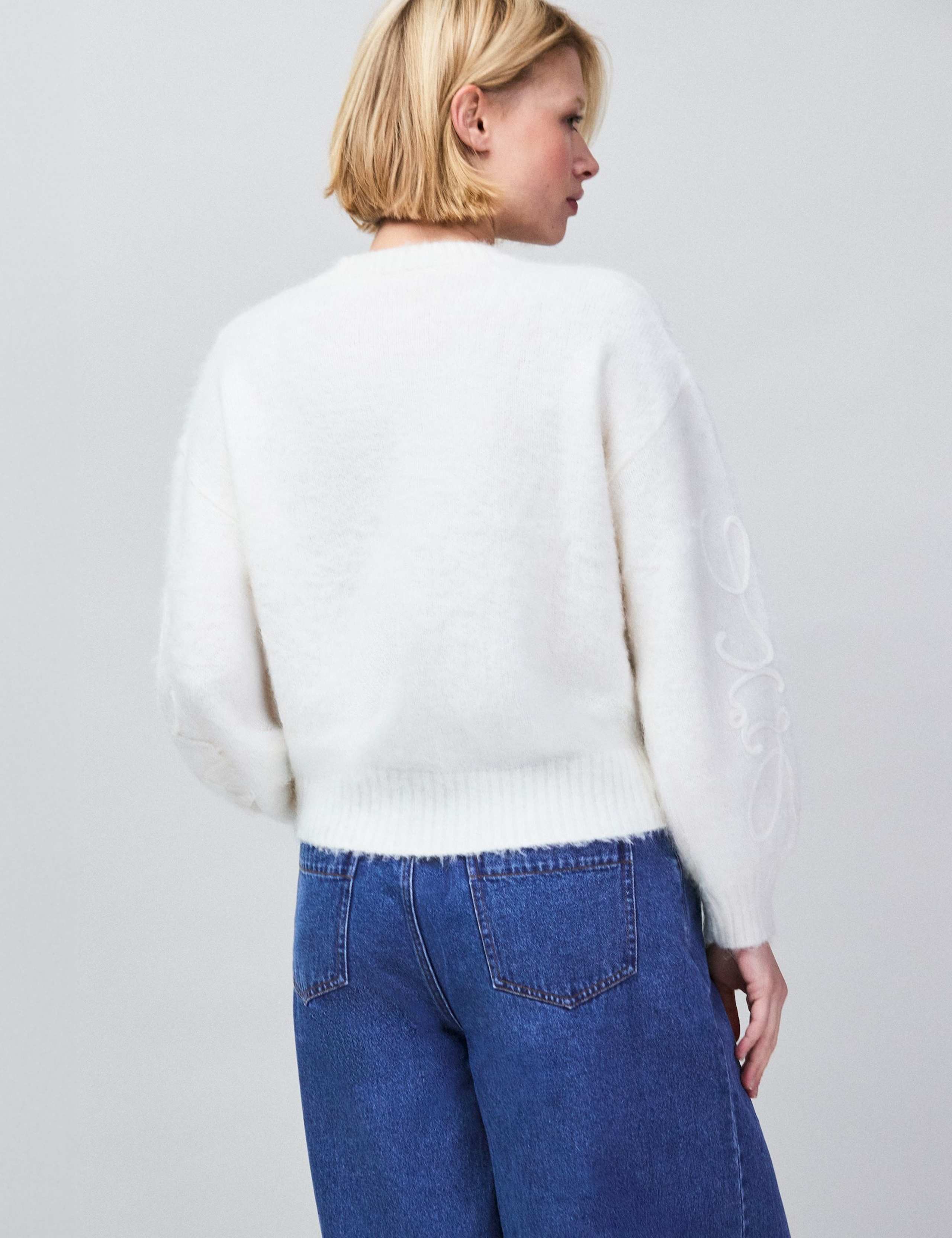 Applique Crew Neck Jumper with Alpaca 5 of 6