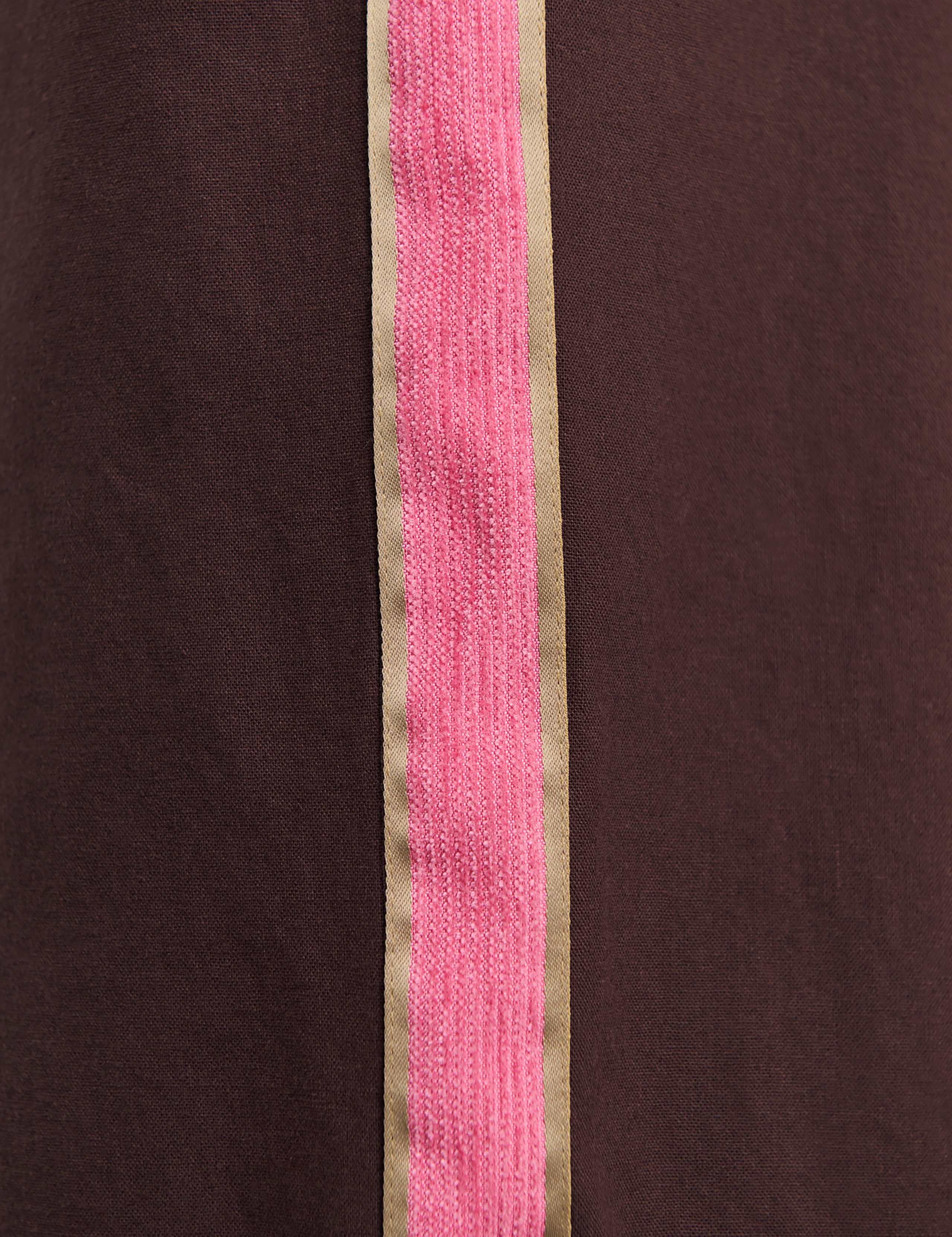 Linen Rich Side Stripe Wide Leg Trousers 6 of 6