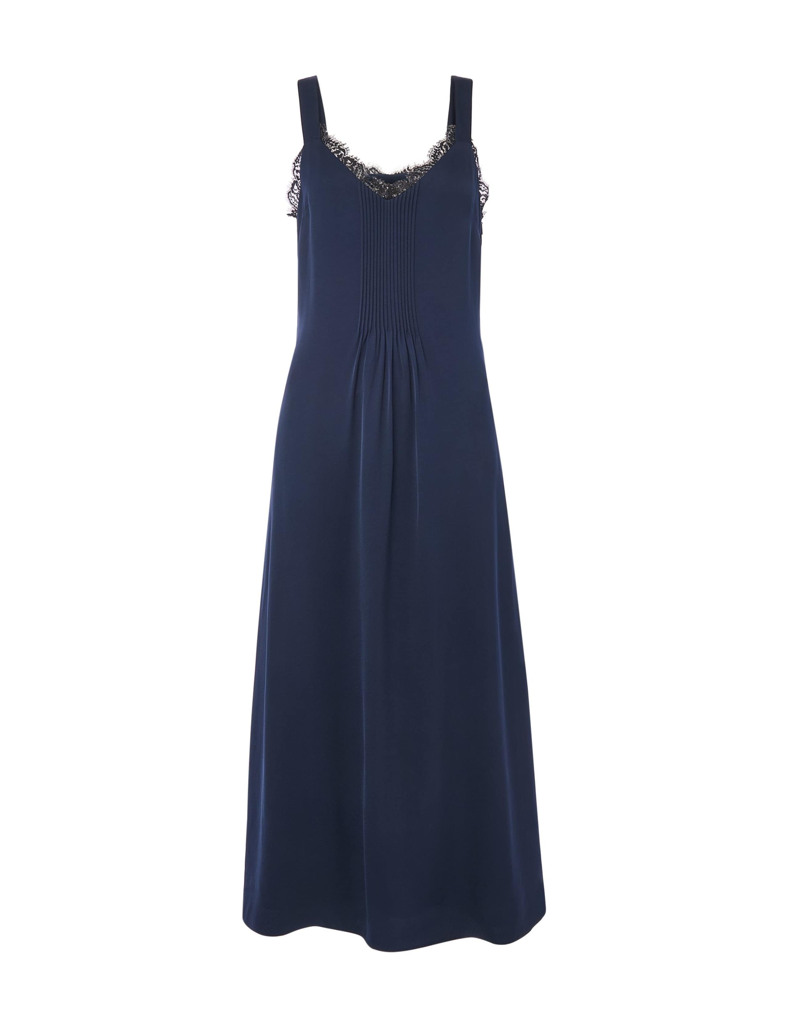 Crepe Lace Insert V-Neck Midi Cami Slip Dress 2 of 4