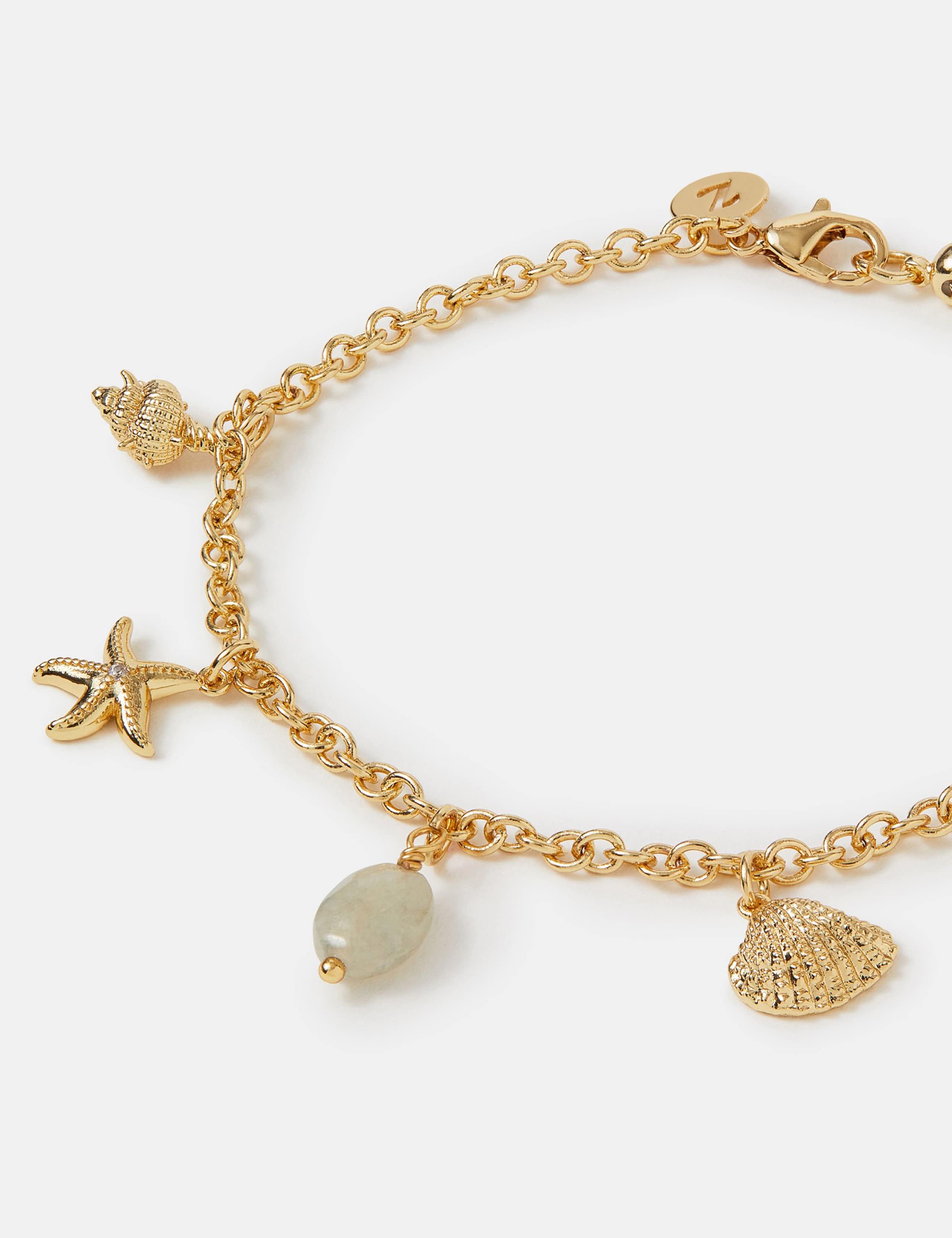 14 Carat Gold Plated Shells Charm Bracelet 3 of 3