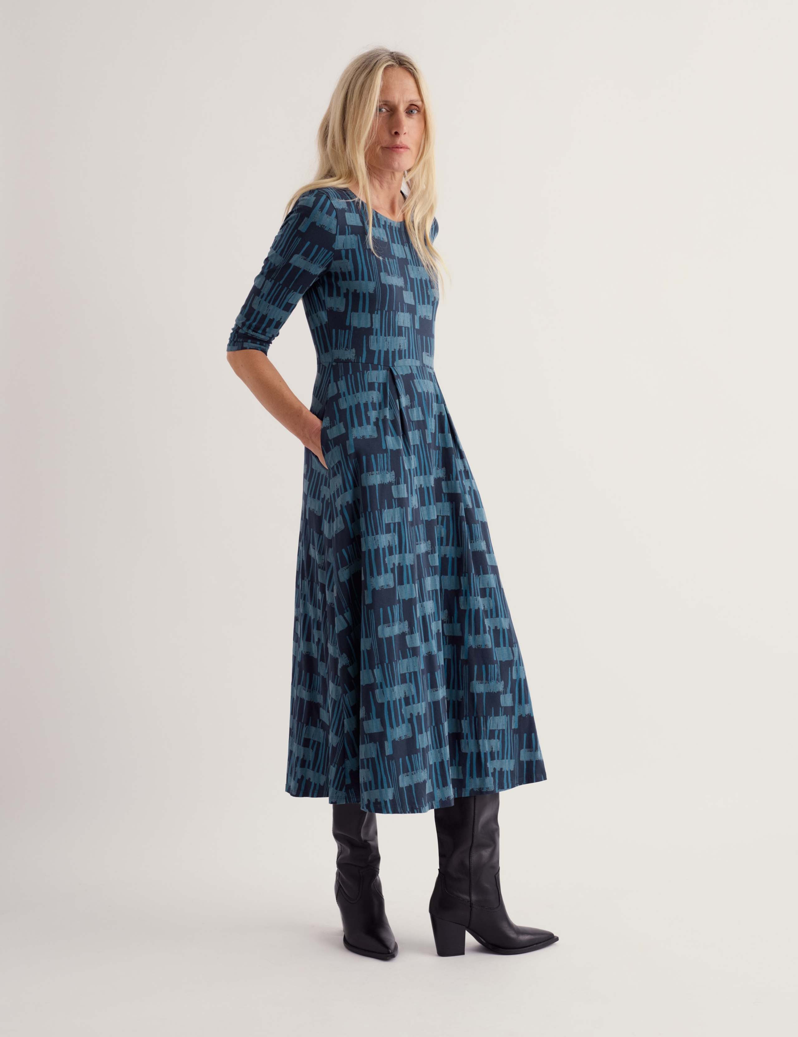 Cotton Rich Floral Midi Dress 6 of 6