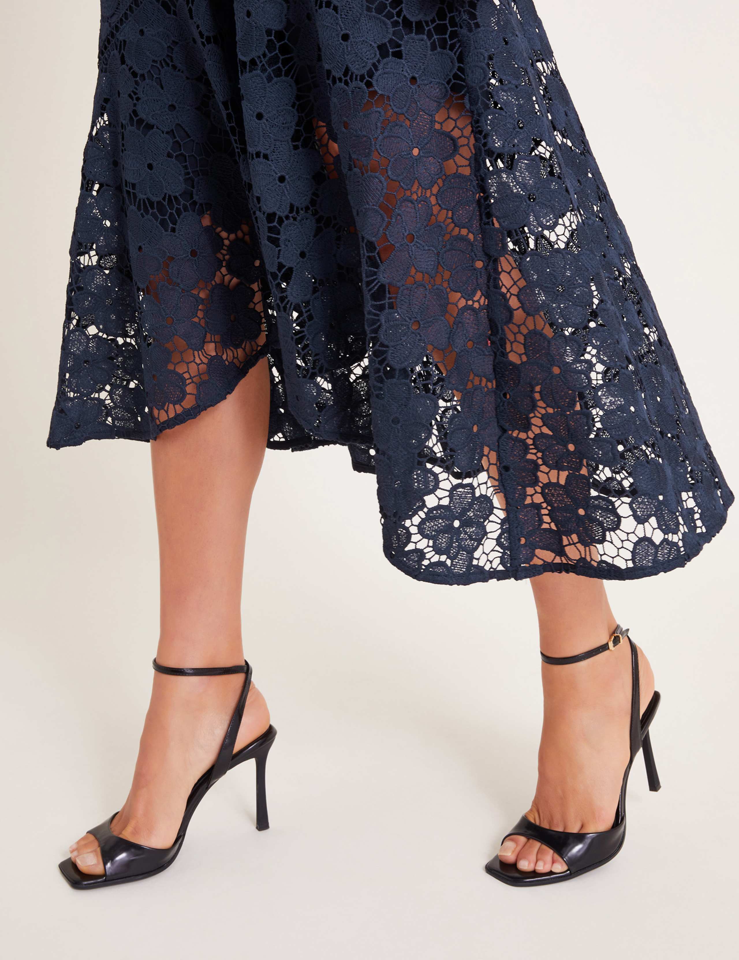Lace Embroidered Floral Midi Tea Dress 4 of 4