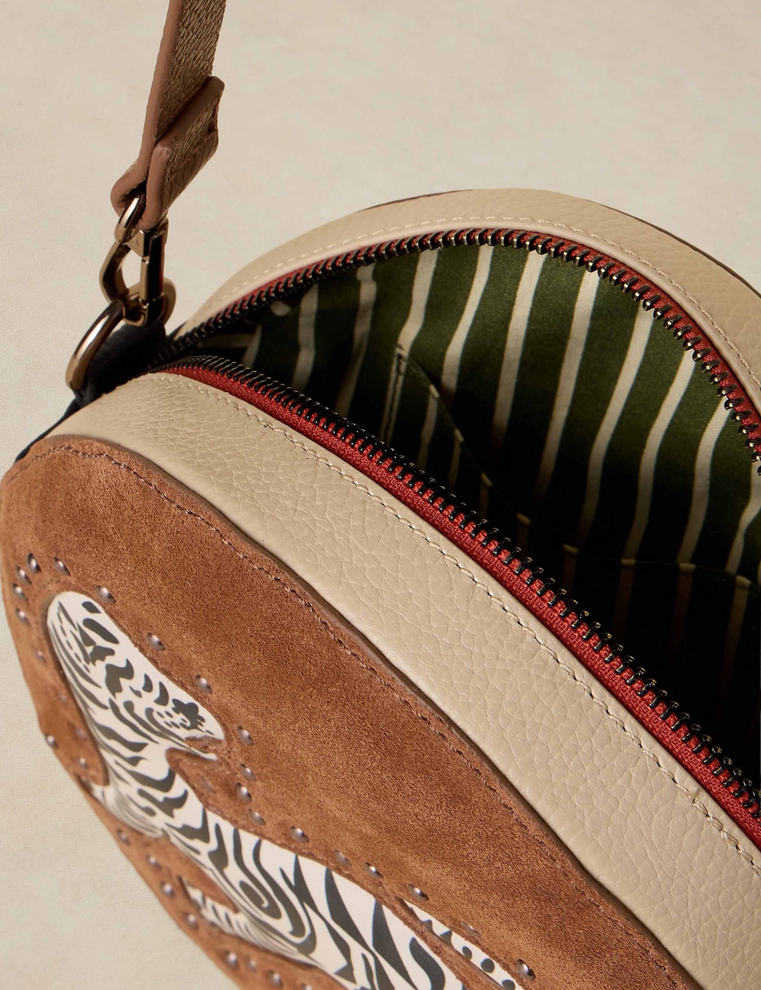 Leather Tiger Cross Body Bag 4 of 4