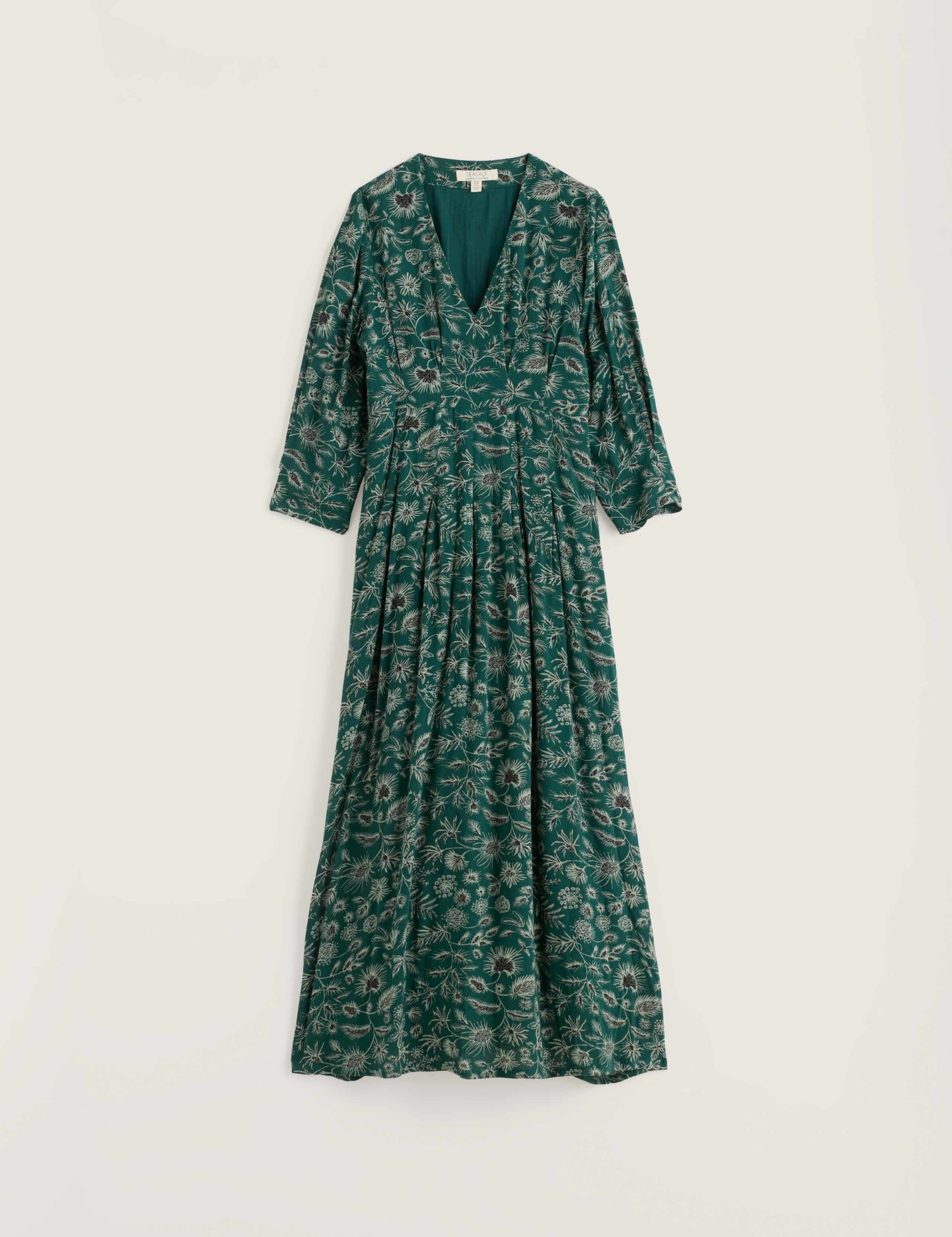 Printed V Neck Midaxi Dress 2 of 5