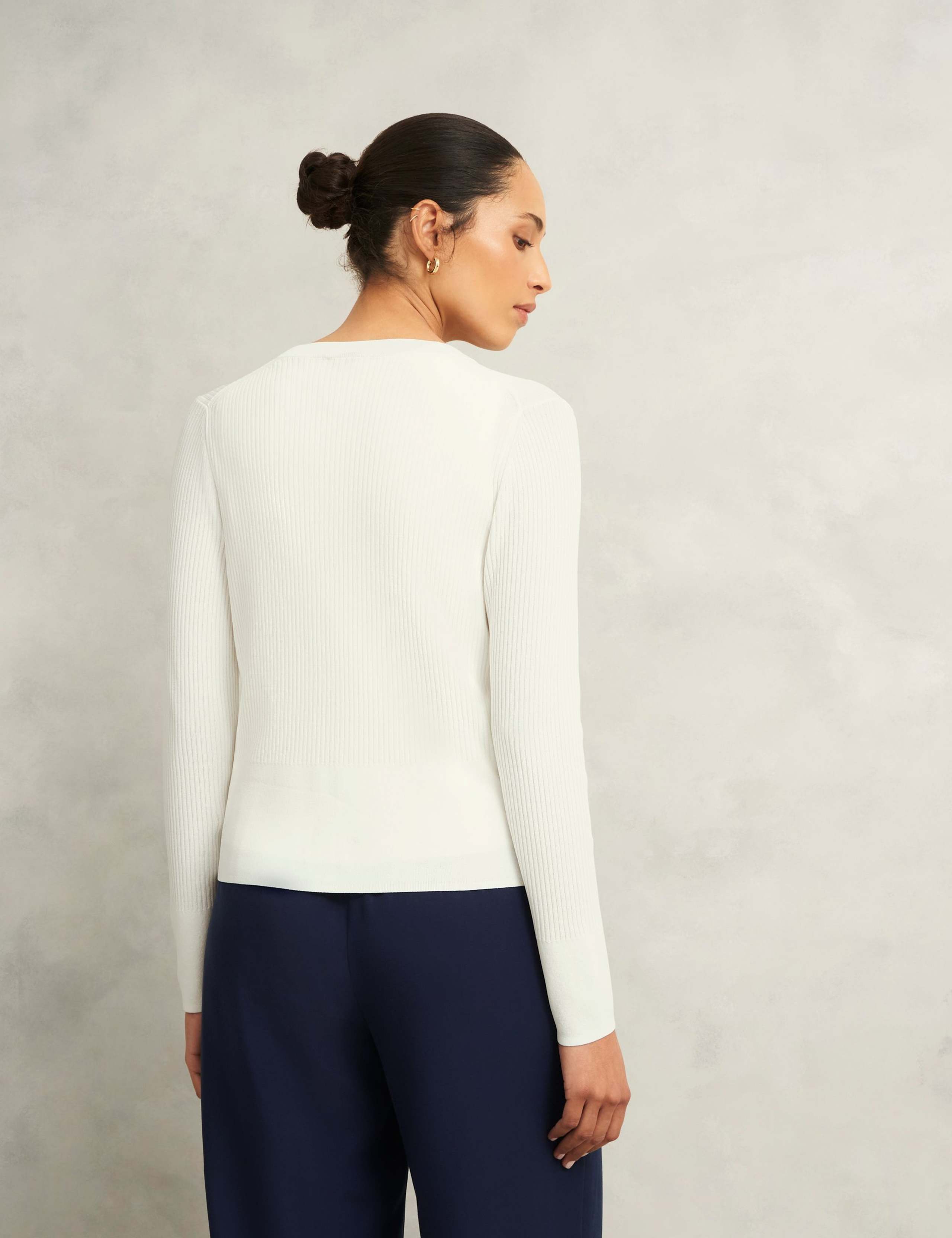 Ribbed V-Neck Cardigan 6 of 9