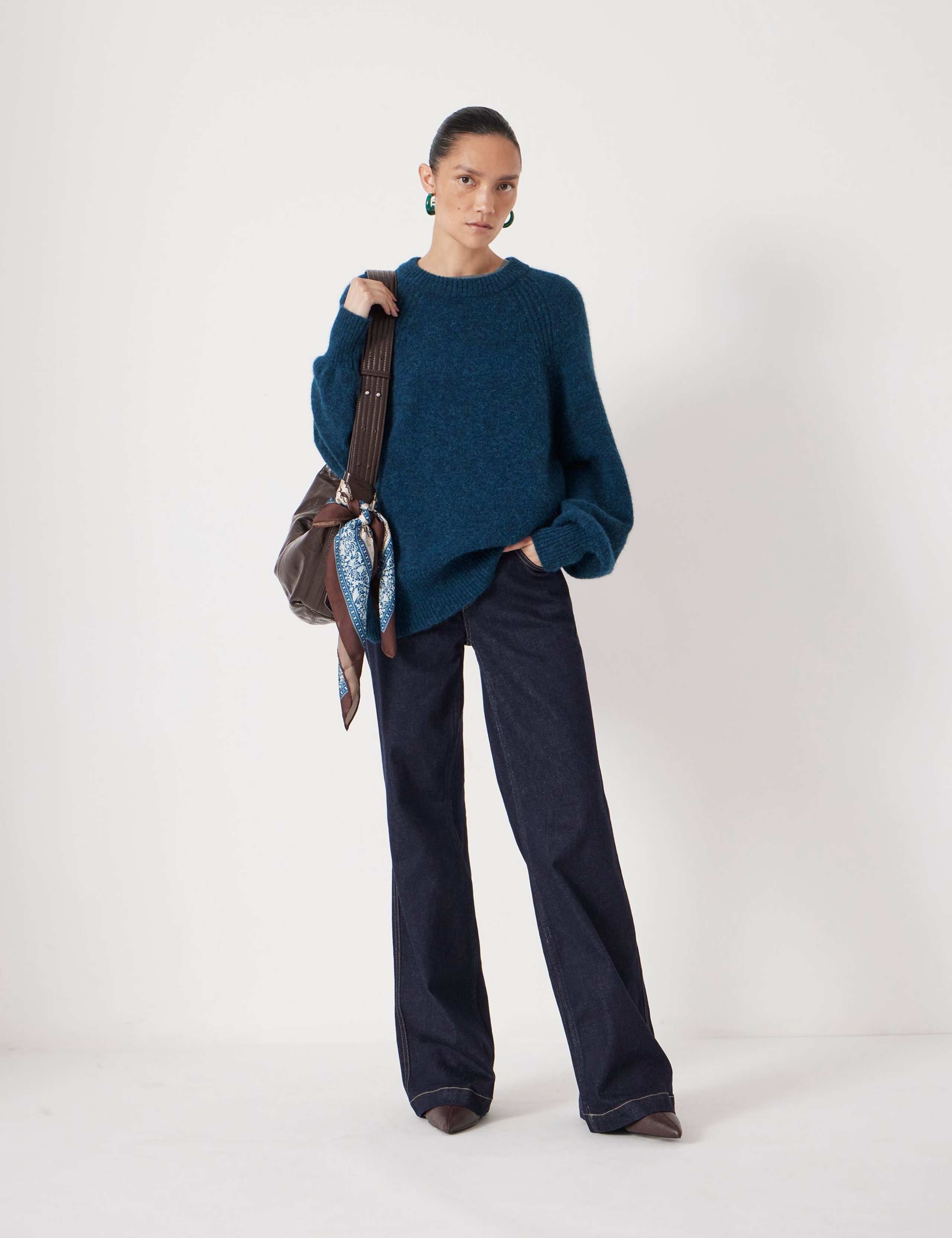 Wool Blend Crew Neck Relaxed Jumper 3 of 5