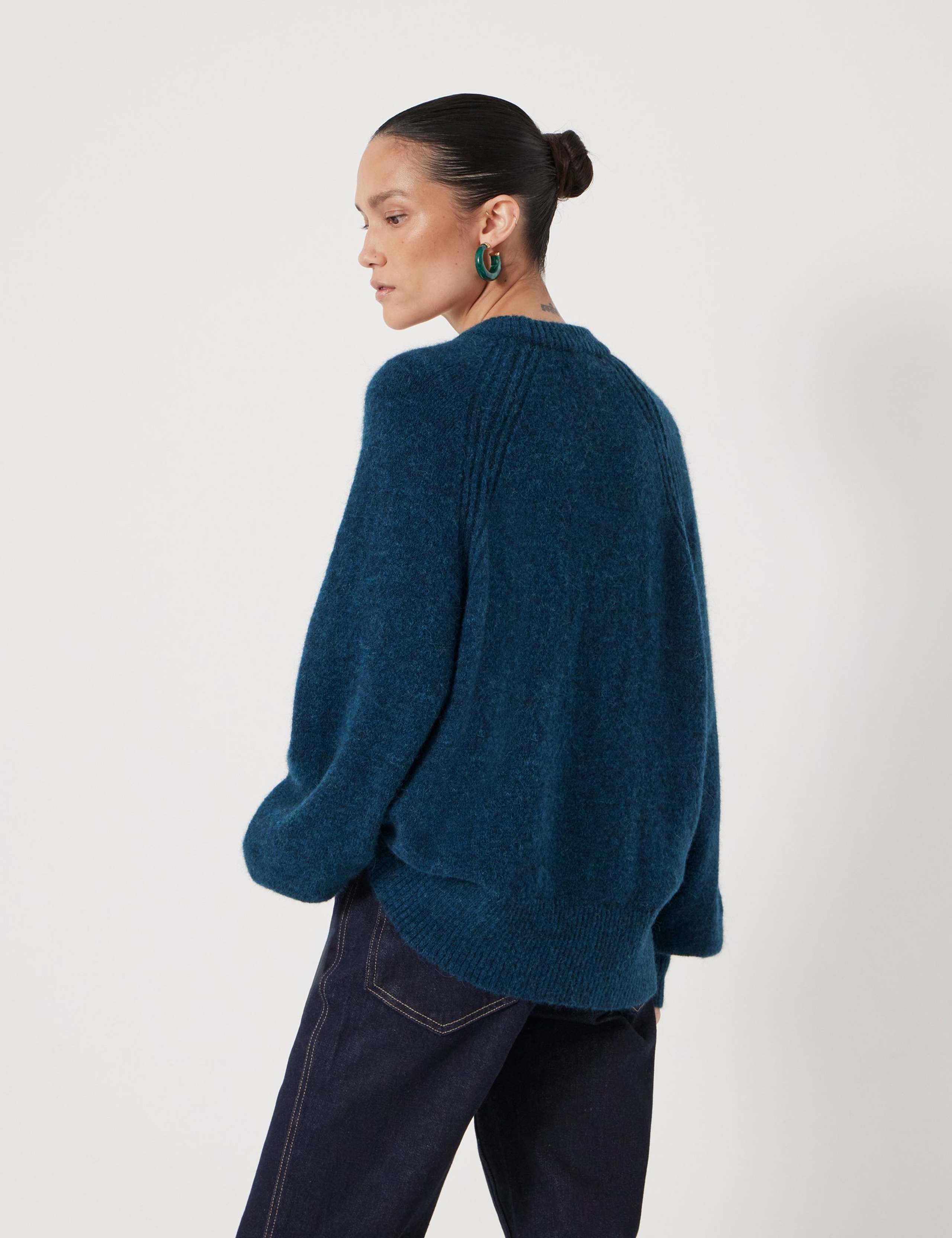Wool Blend Crew Neck Relaxed Jumper 4 of 5