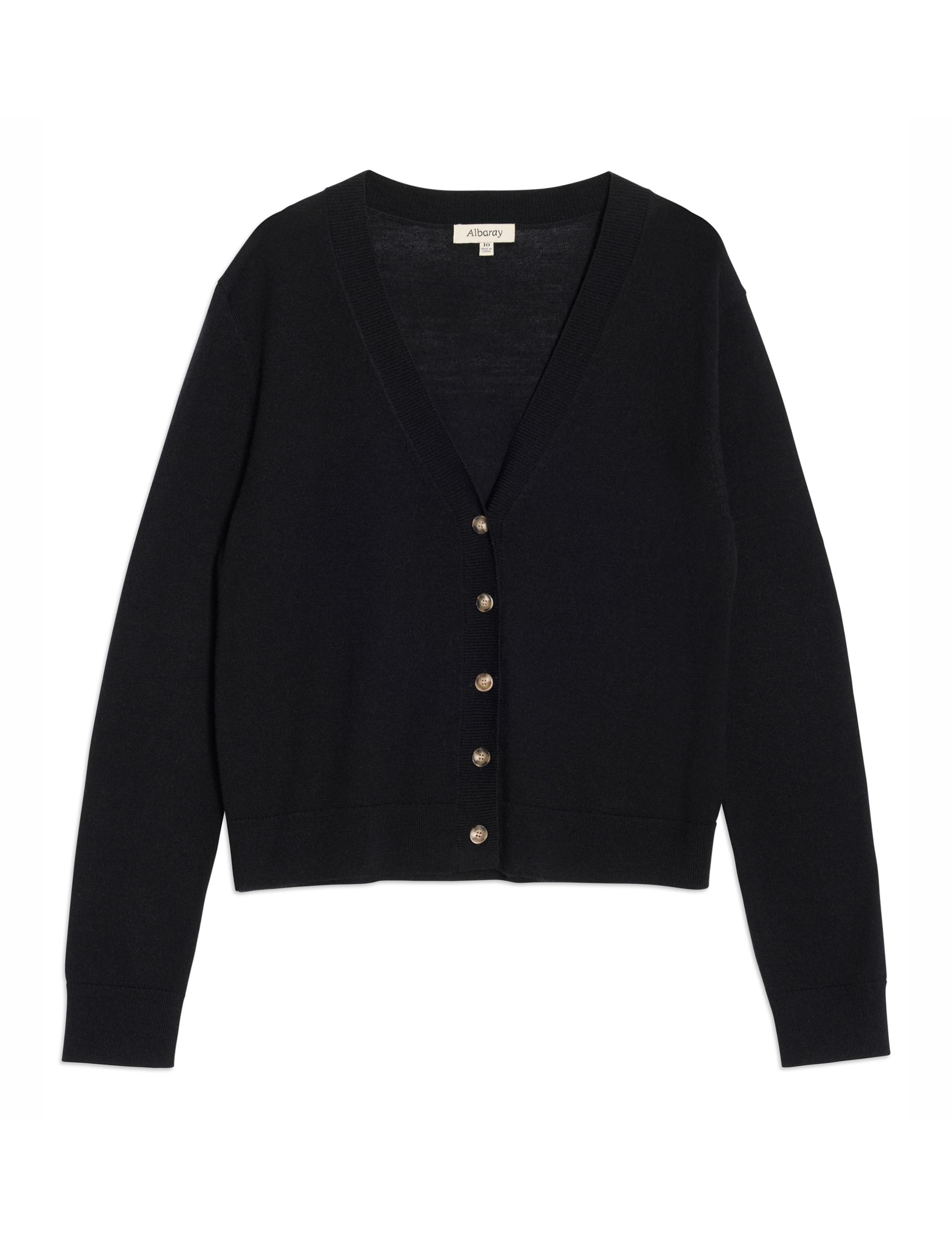 Pure Merino Wool V-Neck Button Front Cardigan 2 of 4