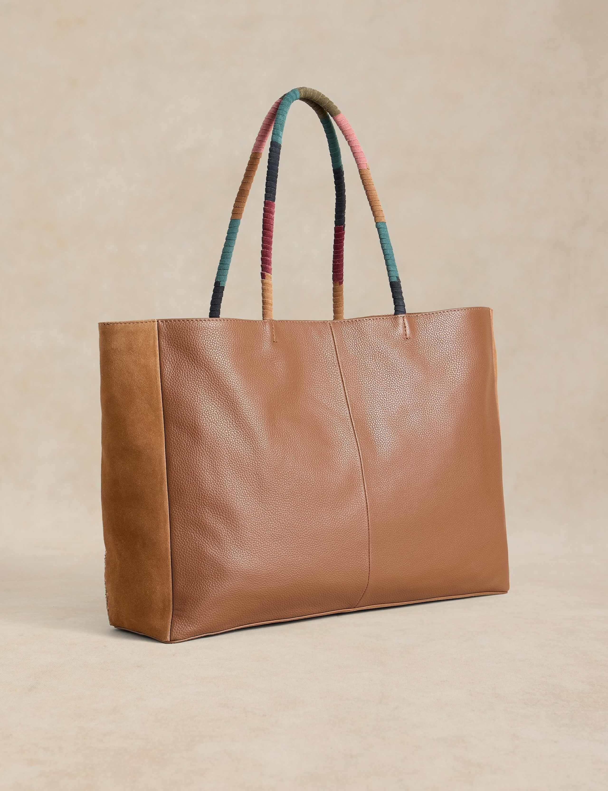 Leather Crochet Tote Bag 2 of 4