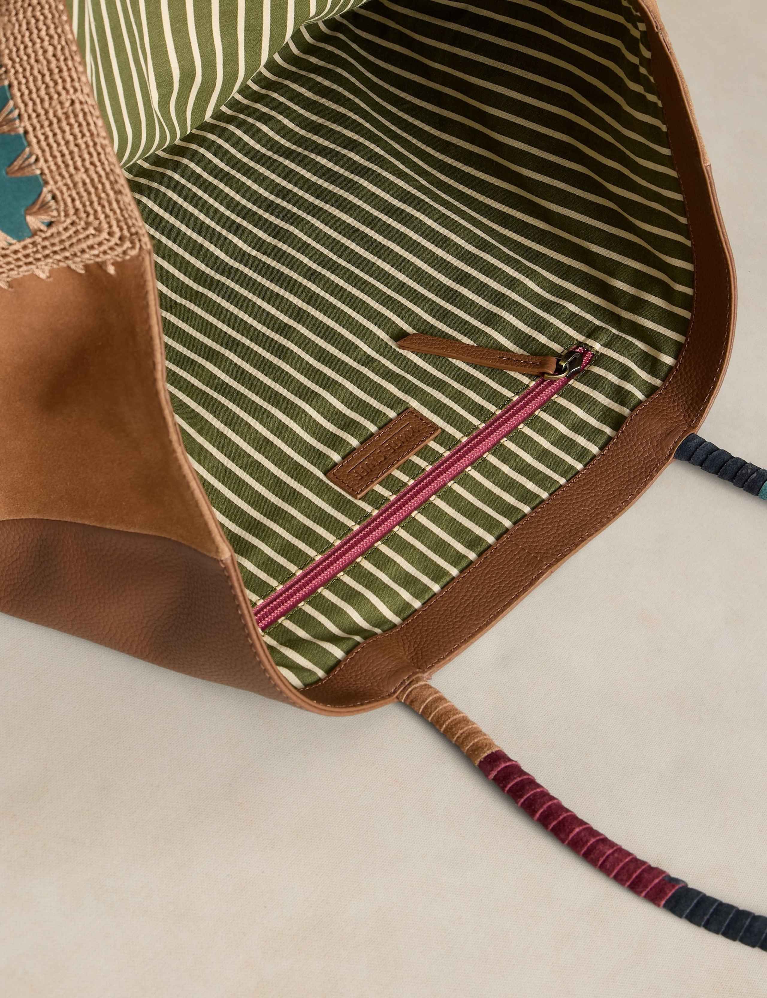 Leather Crochet Tote Bag 4 of 4
