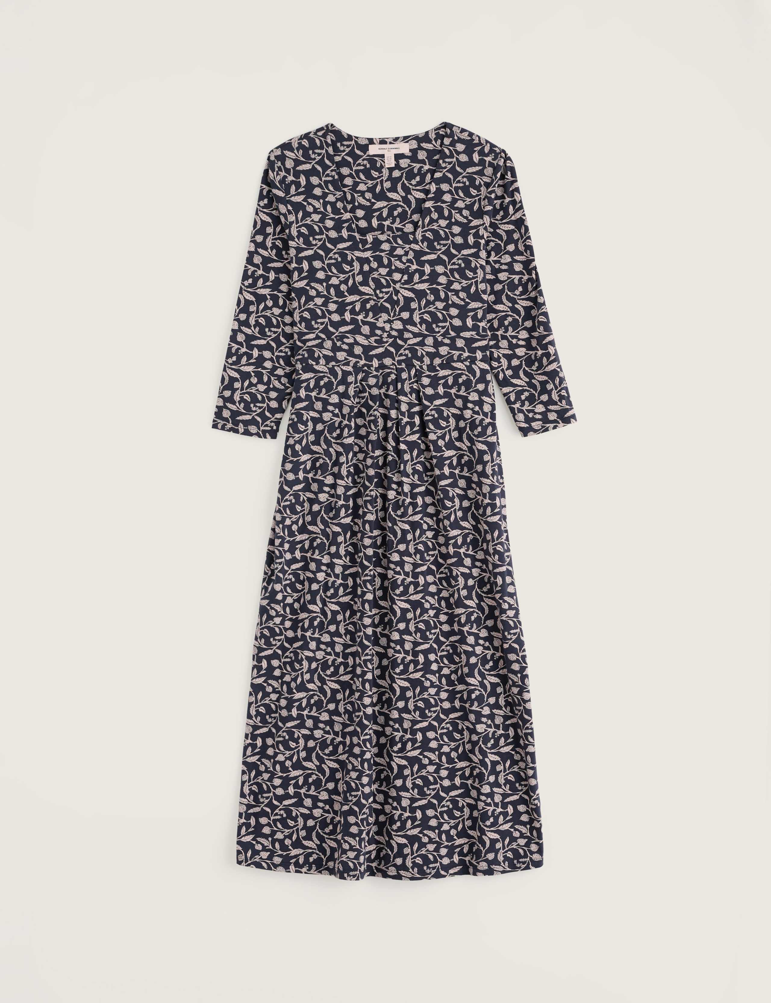 Cotton Rich Printed Cowl Neck Midi Wrap Dress 2 of 5