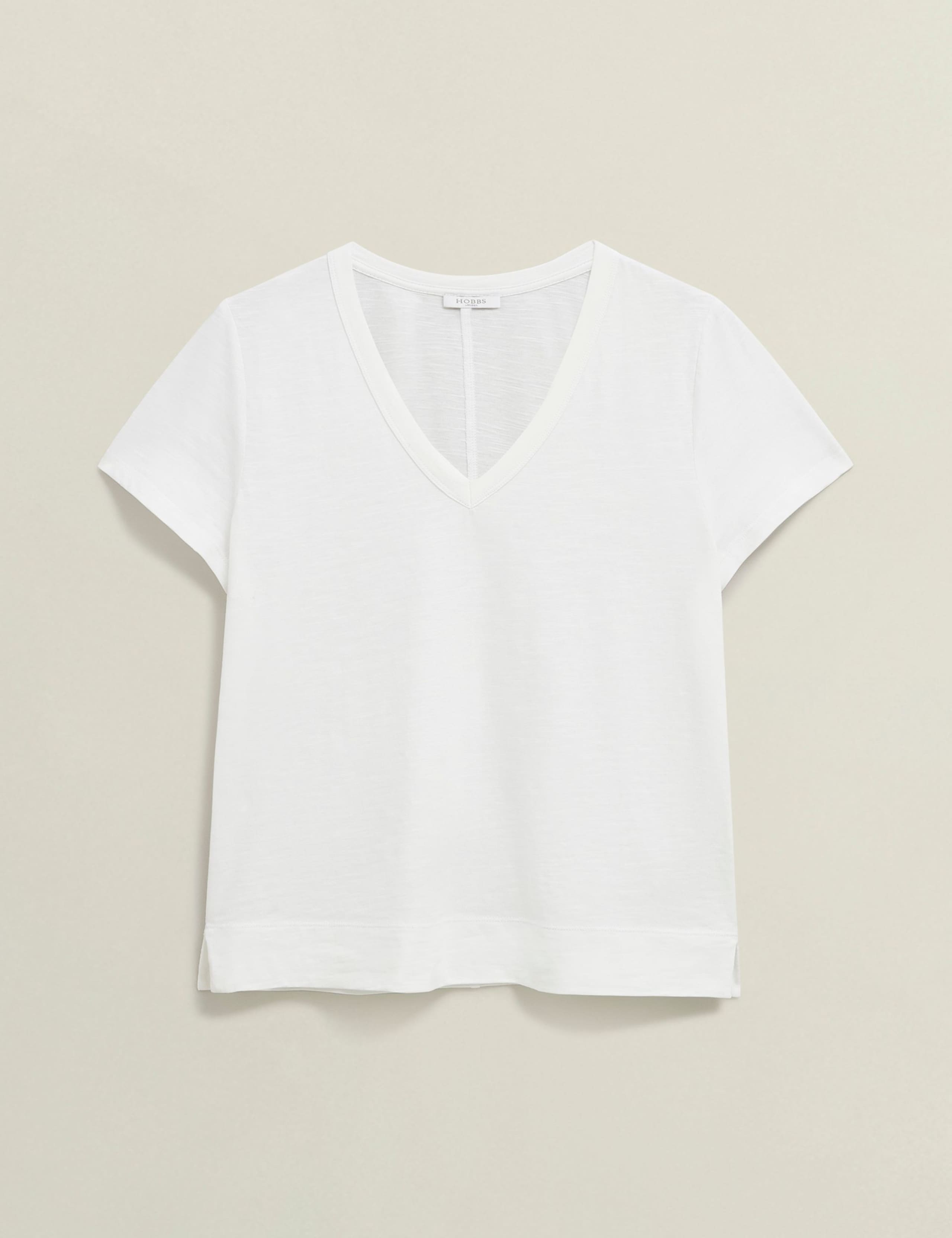 Pure Cotton V-Neck T-Shirt 2 of 5