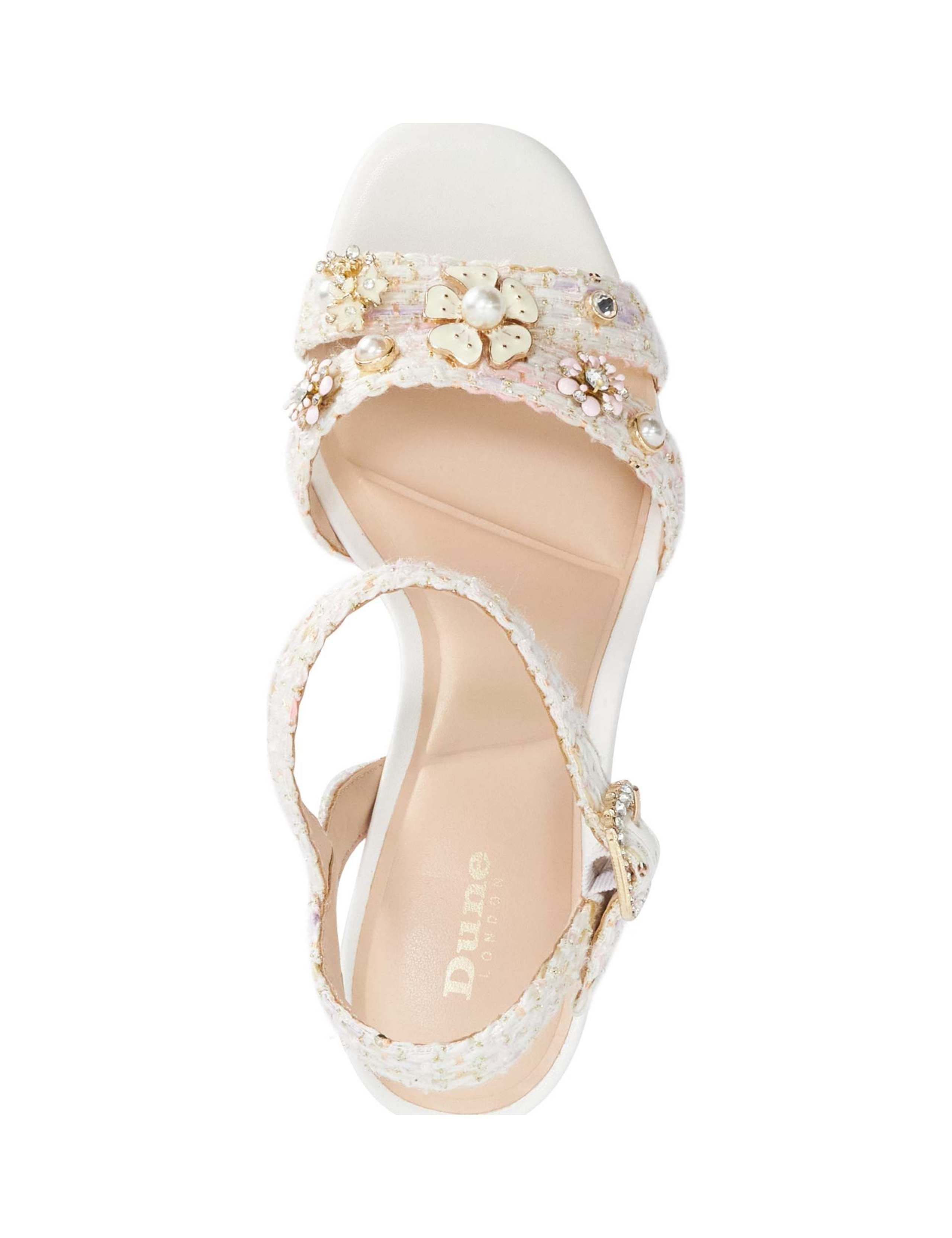 Embellished Ankle Strap Block Heel Sandals 3 of 5