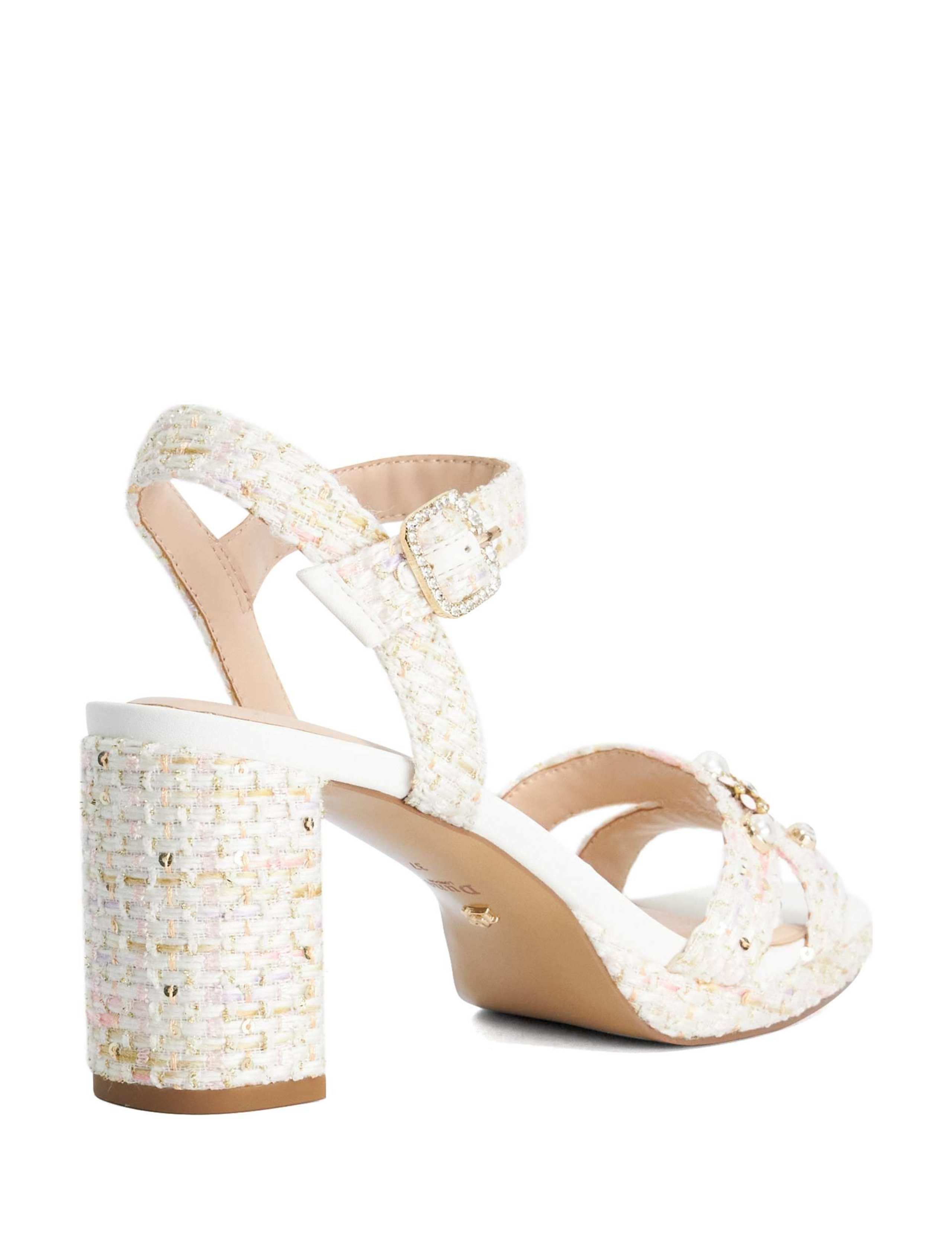 Embellished Ankle Strap Block Heel Sandals 4 of 5