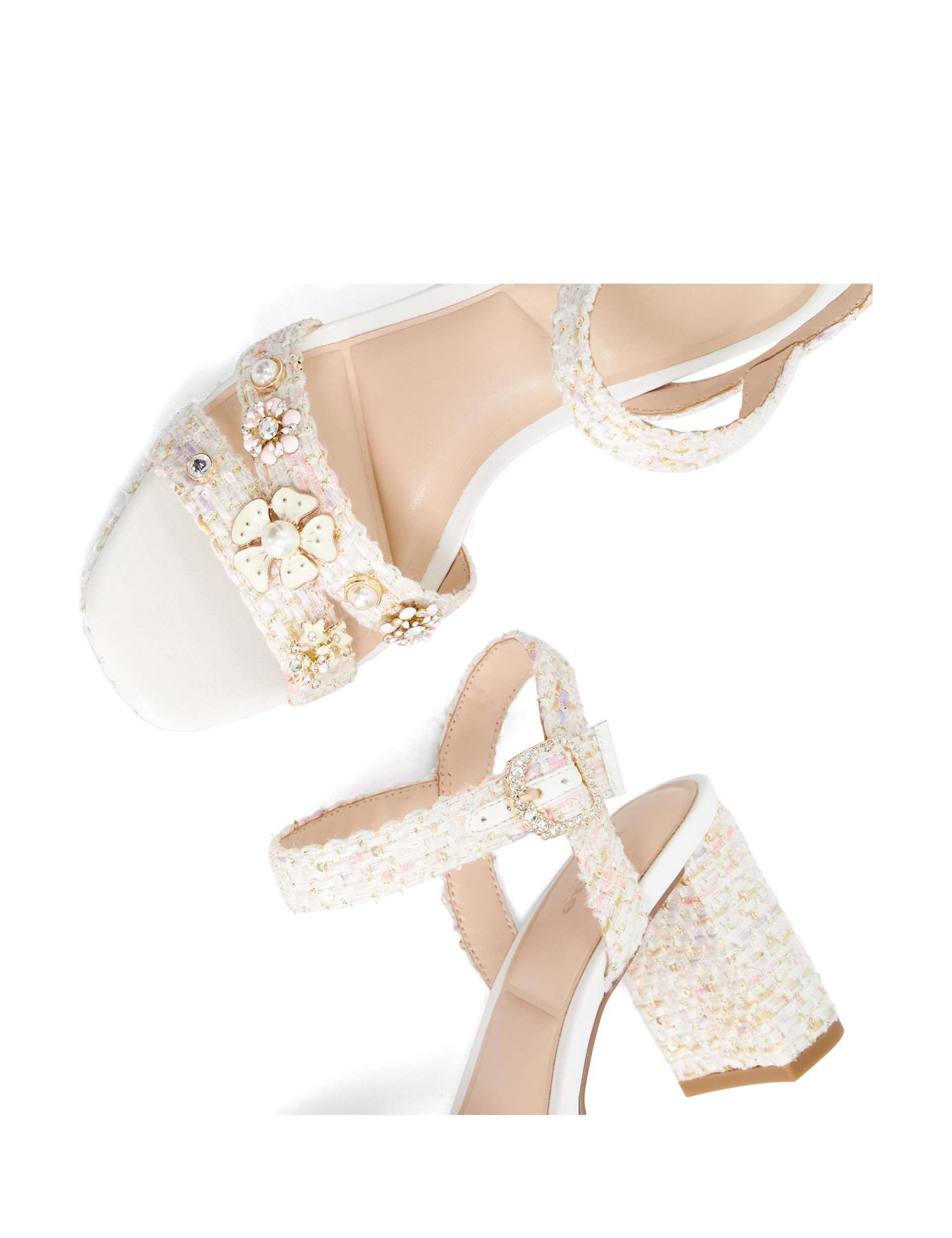 Embellished Ankle Strap Block Heel Sandals 5 of 5