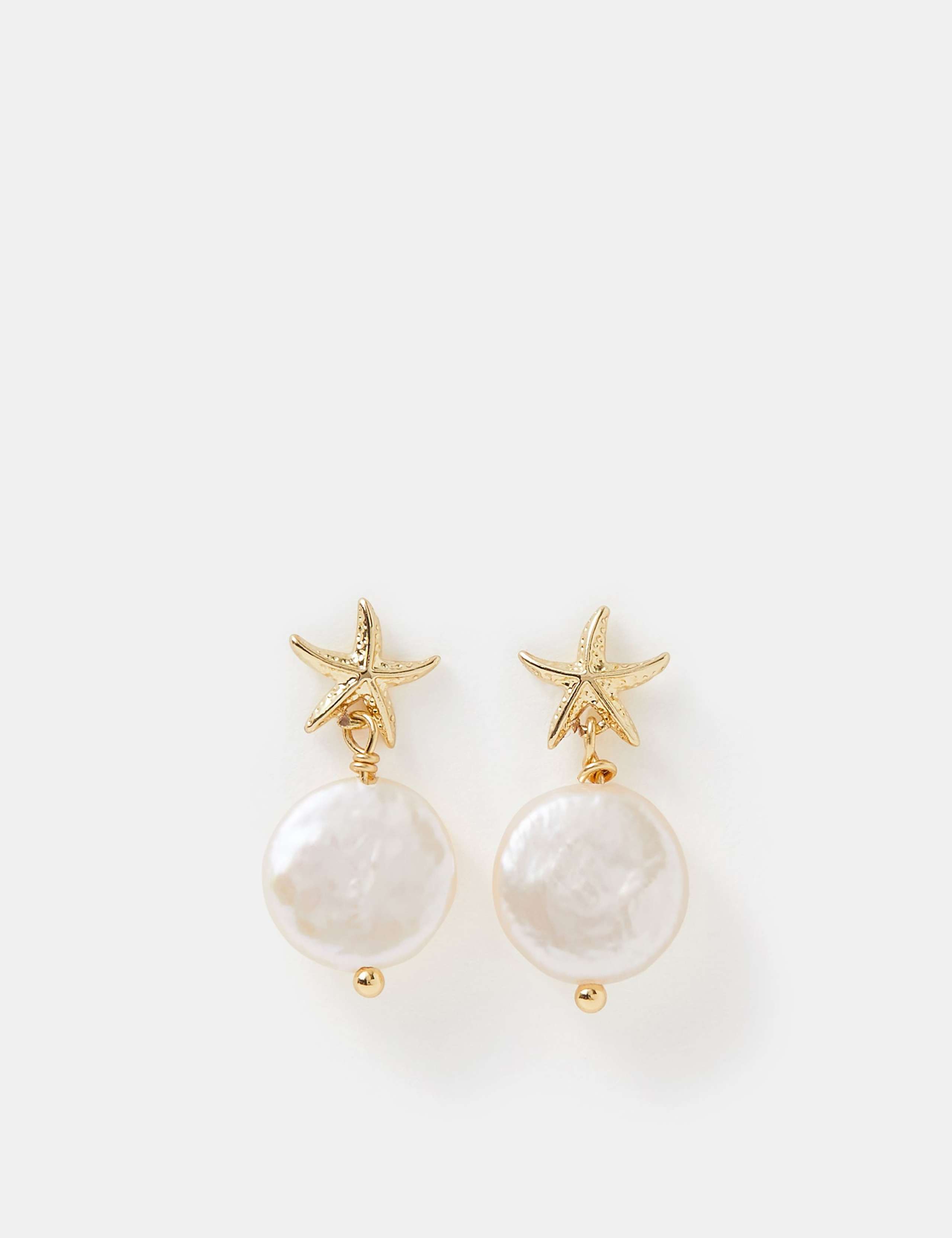 14 Carat Gold Plated Pearl Drop Earrings 2 of 3