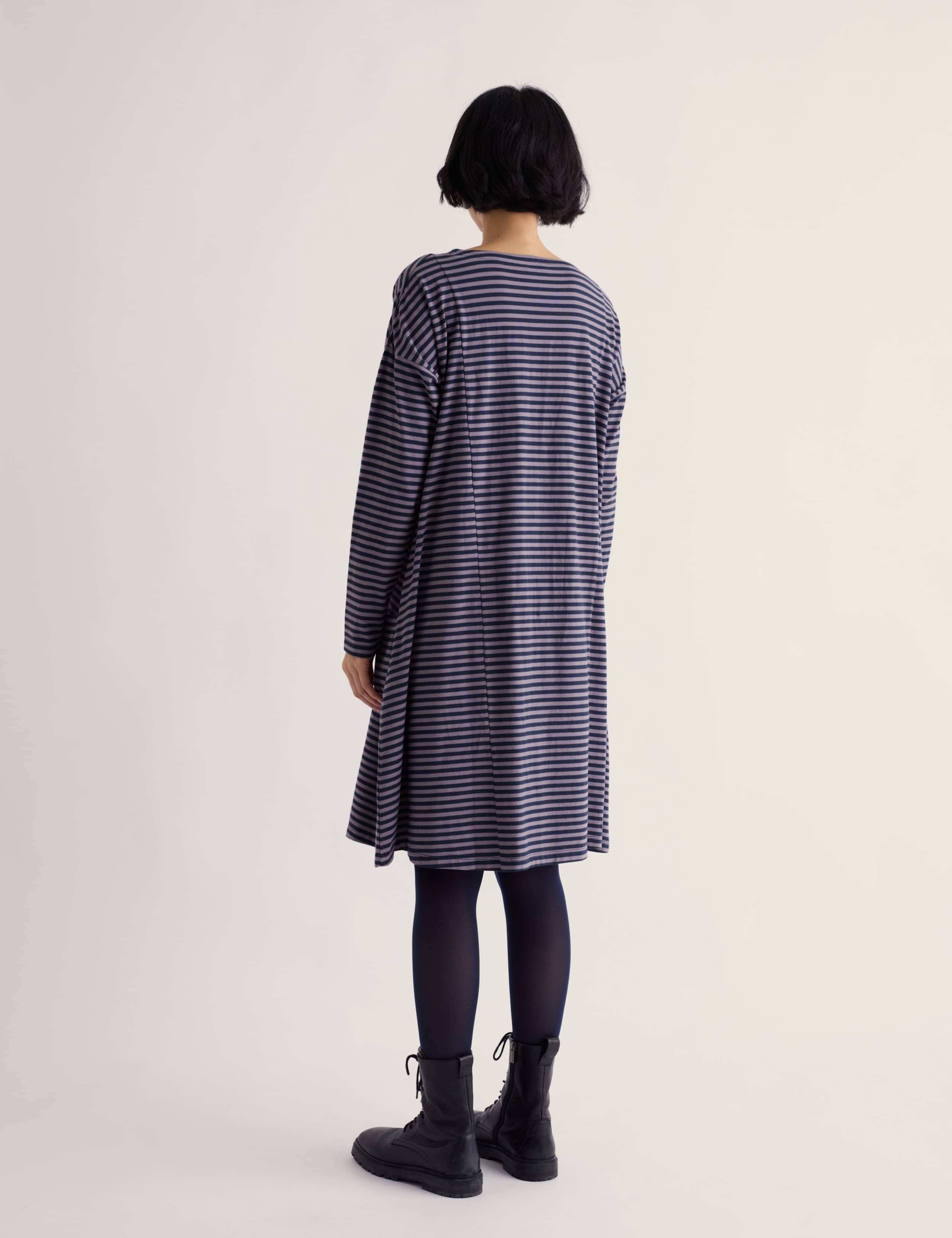 Cotton Rich Striped Knee Length Shift Dress 3 of 5