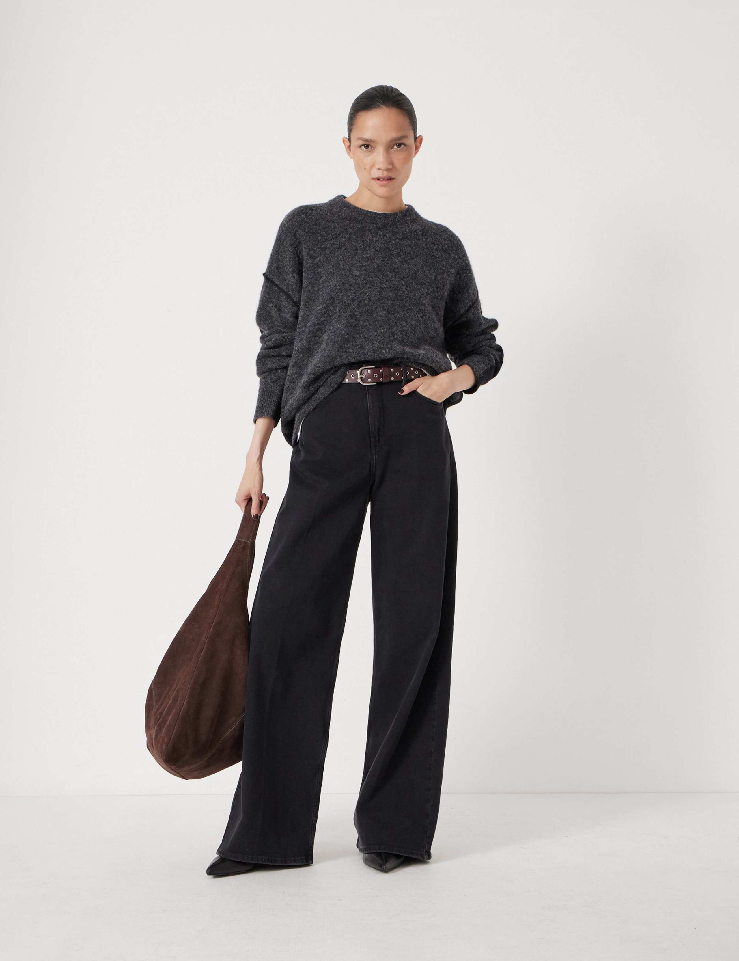 Alpaca Blend Textured Crew Neck Jumper 3 of 5