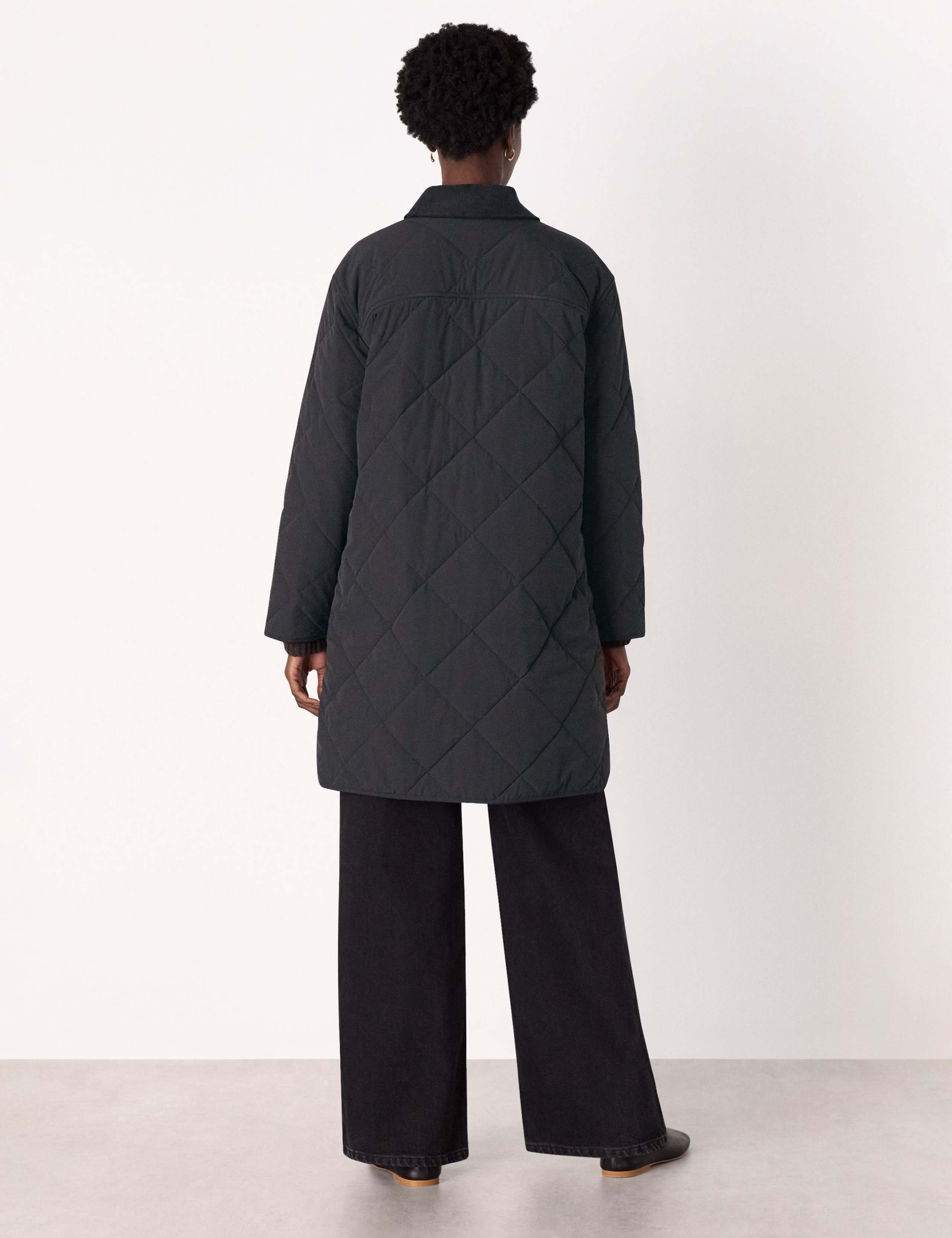 Cord Collar Relaxed Quilted Coat 4 of 4