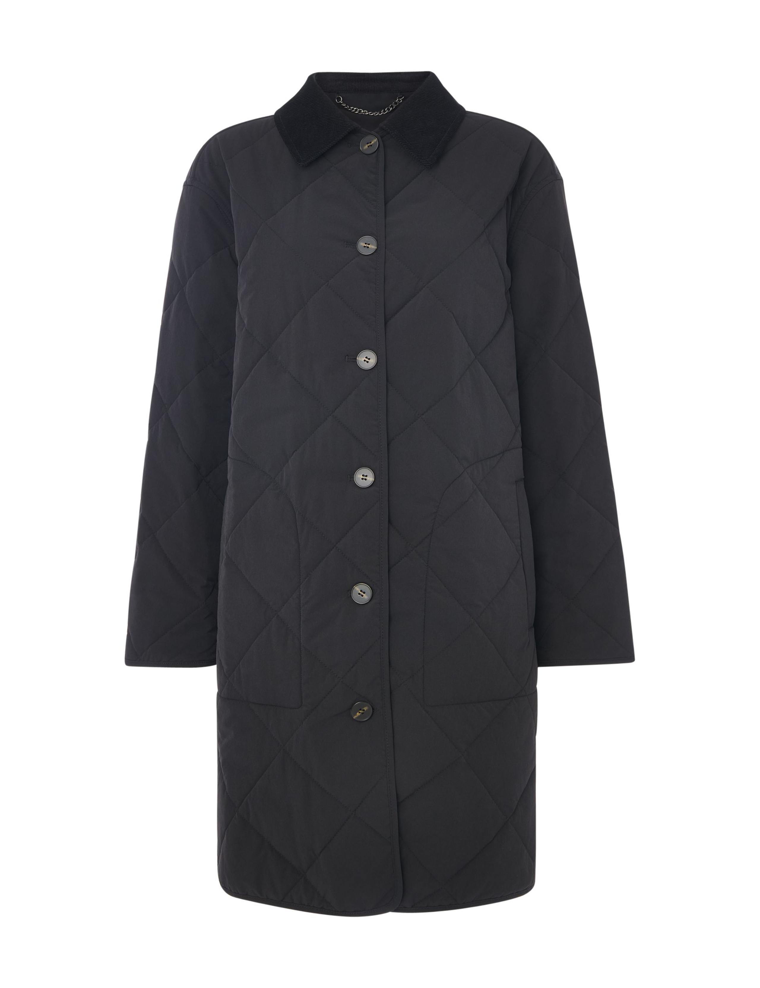 Cord Collar Relaxed Quilted Coat 2 of 4