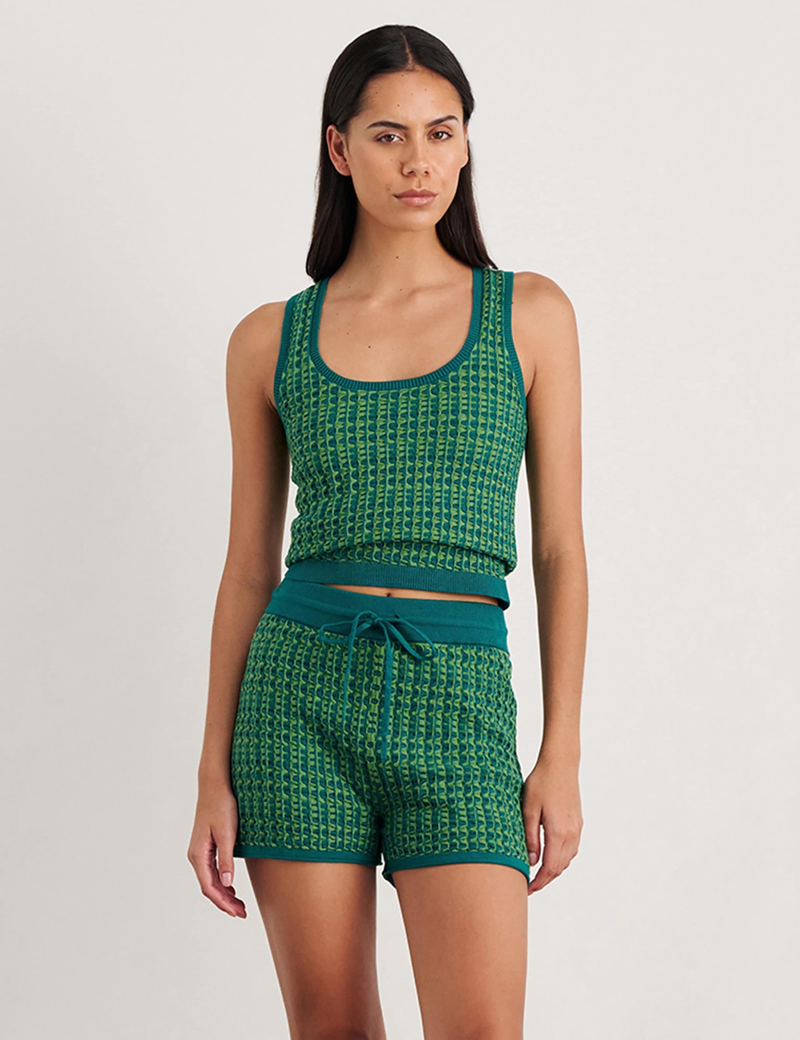 Pure Cotton Textured Scoop Neck Knitted Vest 3 of 5