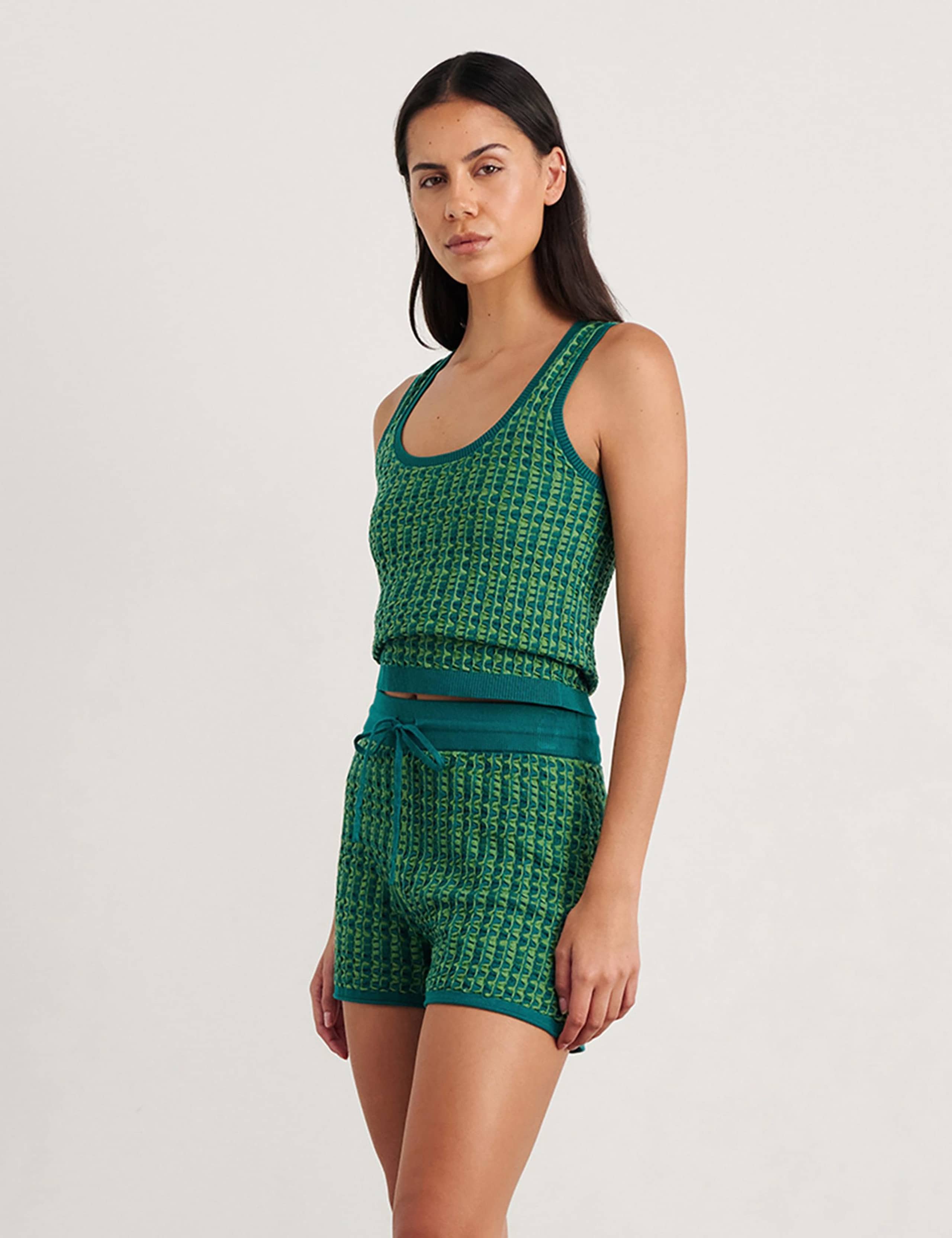 Pure Cotton Textured Scoop Neck Knitted Vest 4 of 5