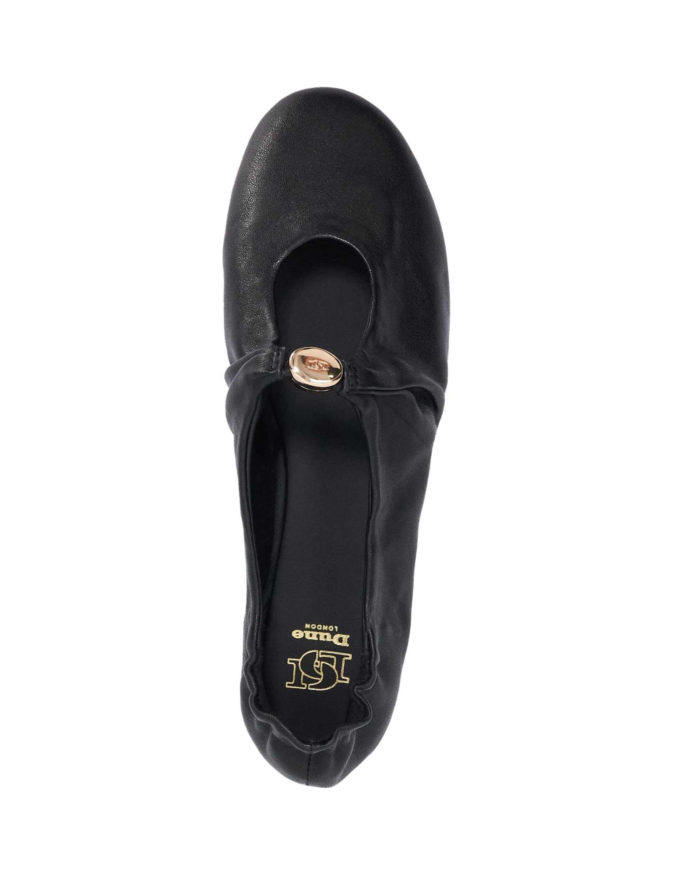 Leather Flat Round Toe Ballet Pumps 3 of 5