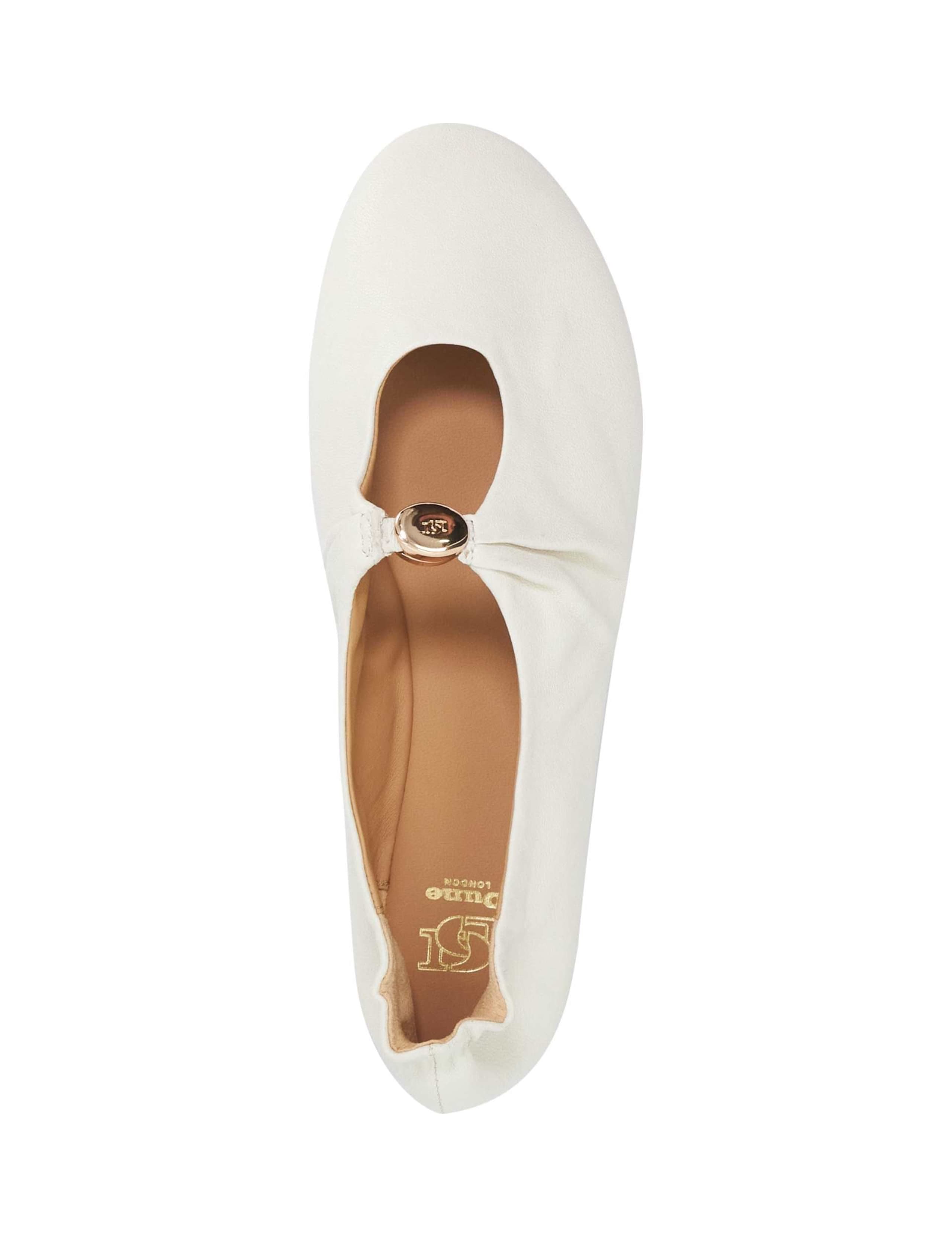 Leather Flat Round Toe Ballet Pumps 4 of 5
