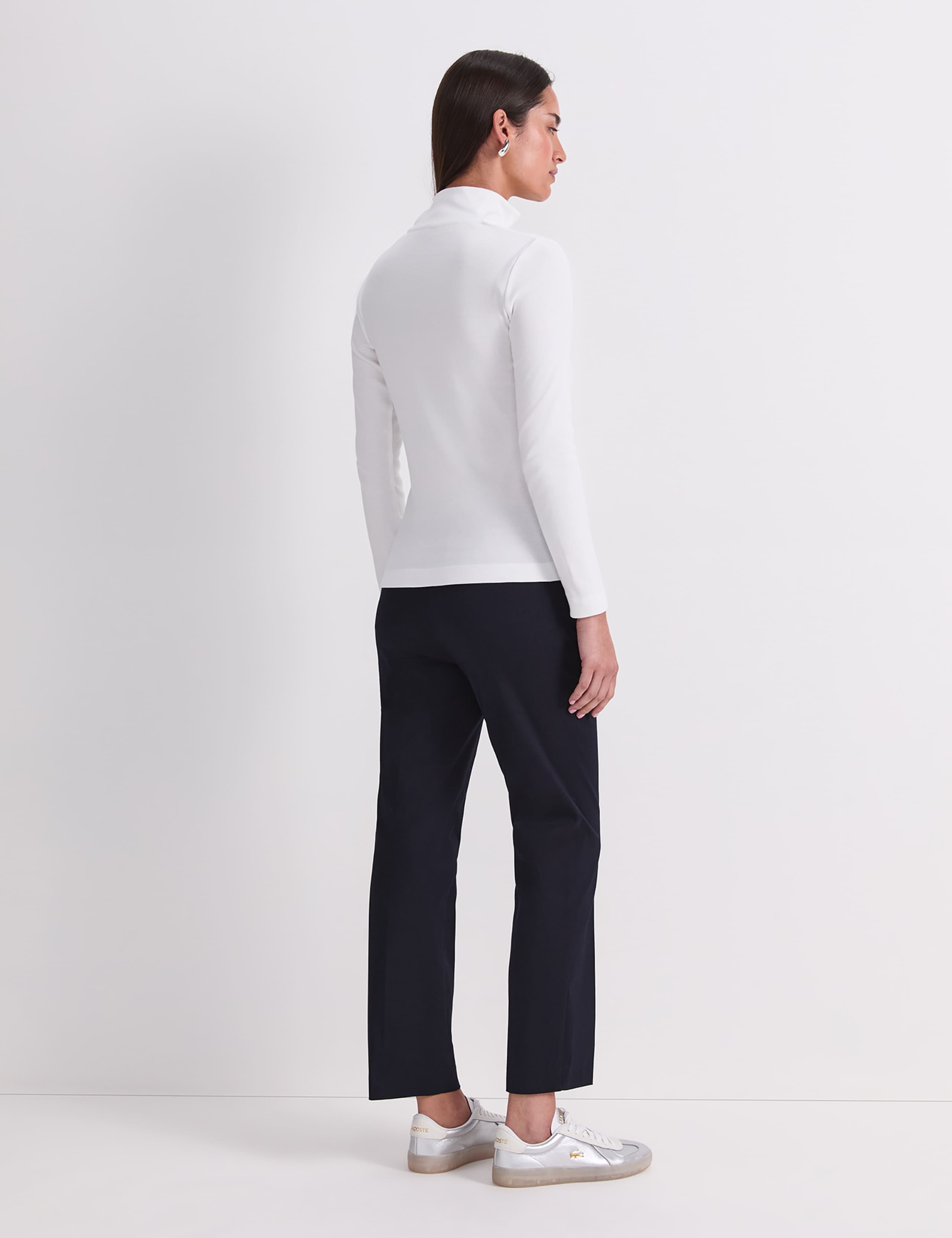 Pure Cotton Zip Funnel Neck Top 5 of 7