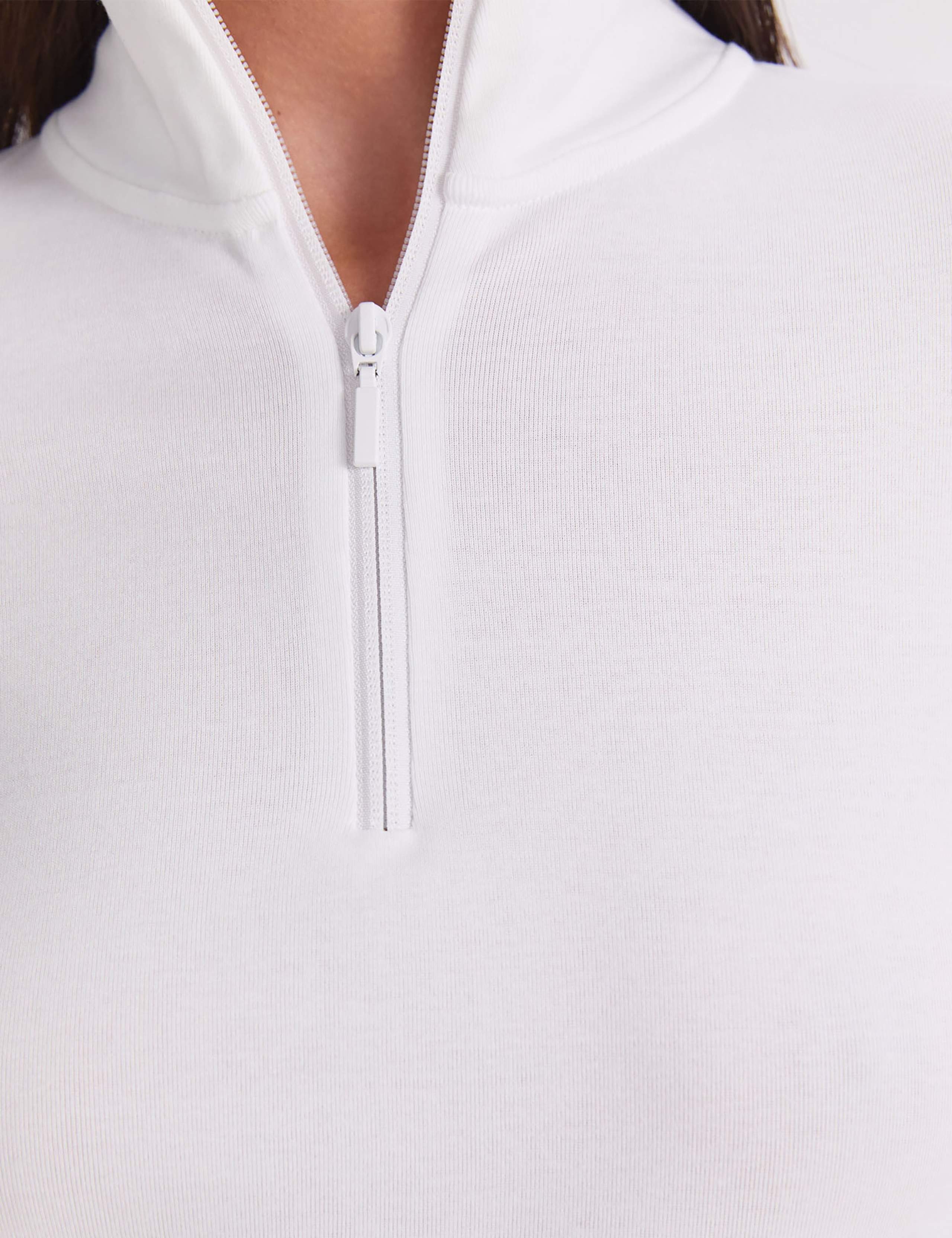 Pure Cotton Zip Funnel Neck Top 7 of 7