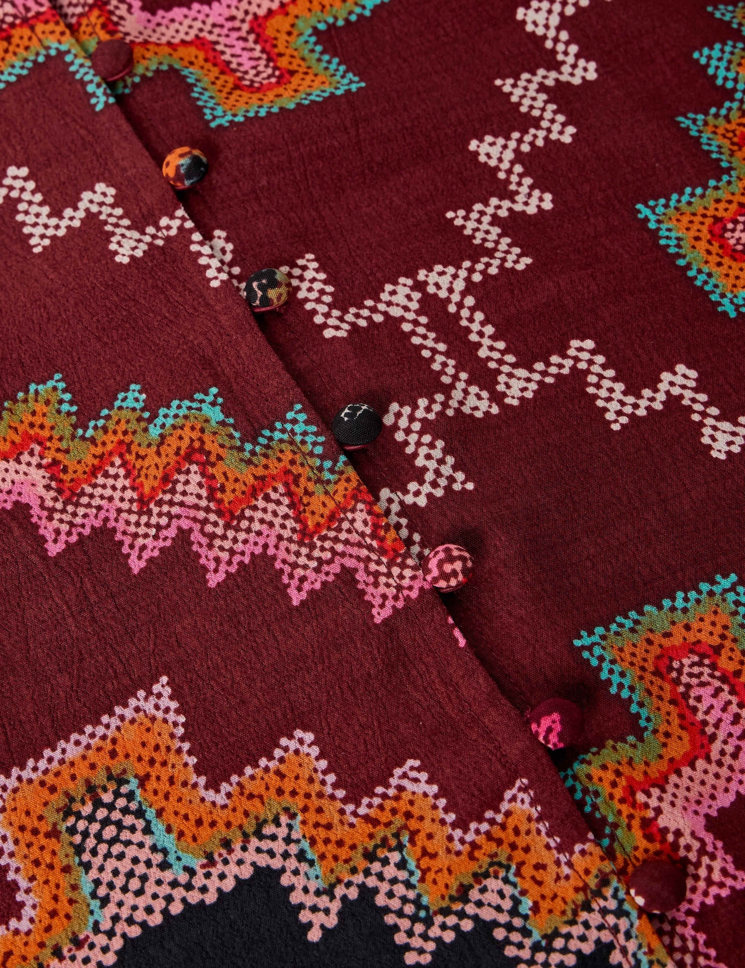 Geometric Jacquard V-Neck Top 6 of 6