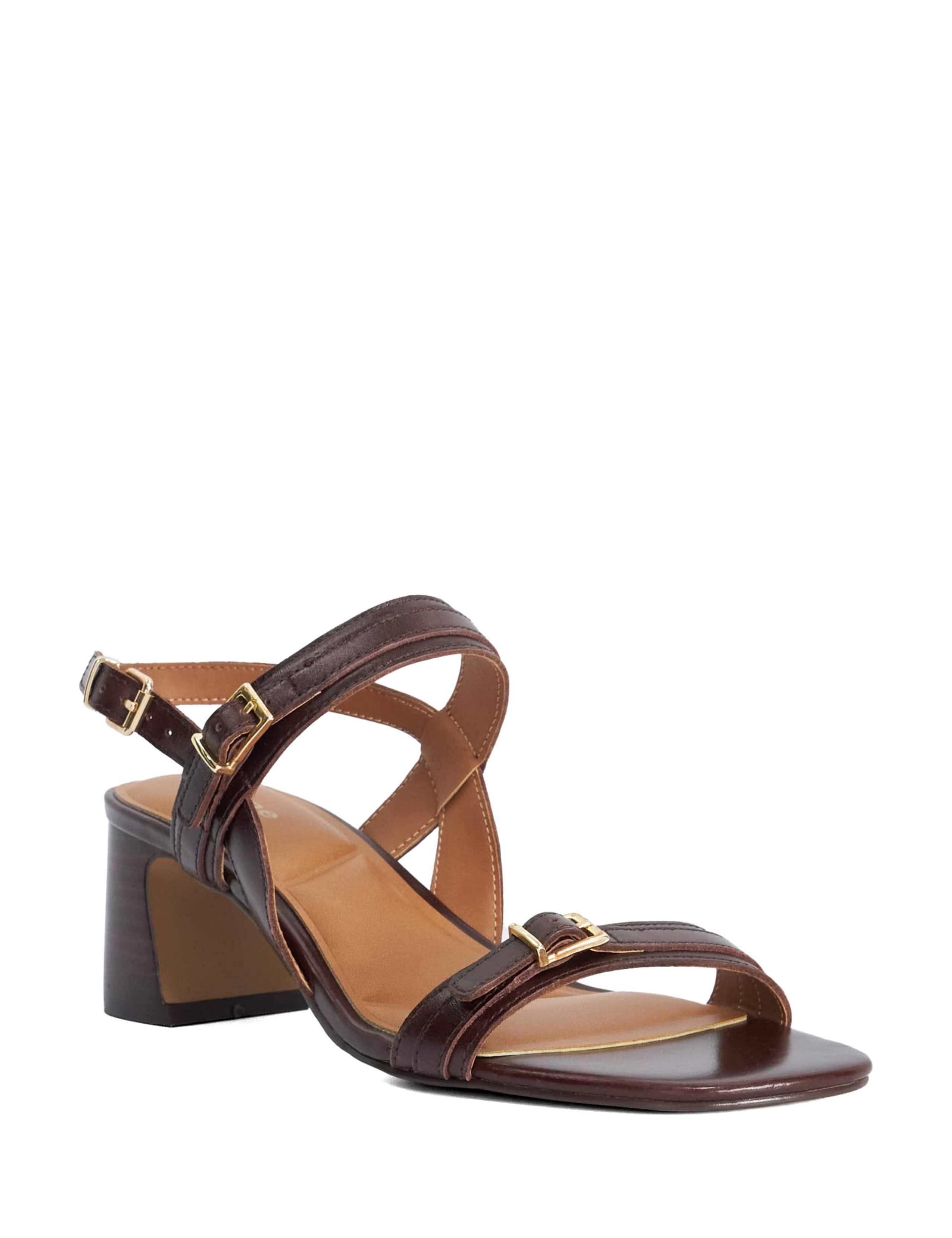 Leather Double Strap Buckle Sandals 2 of 5