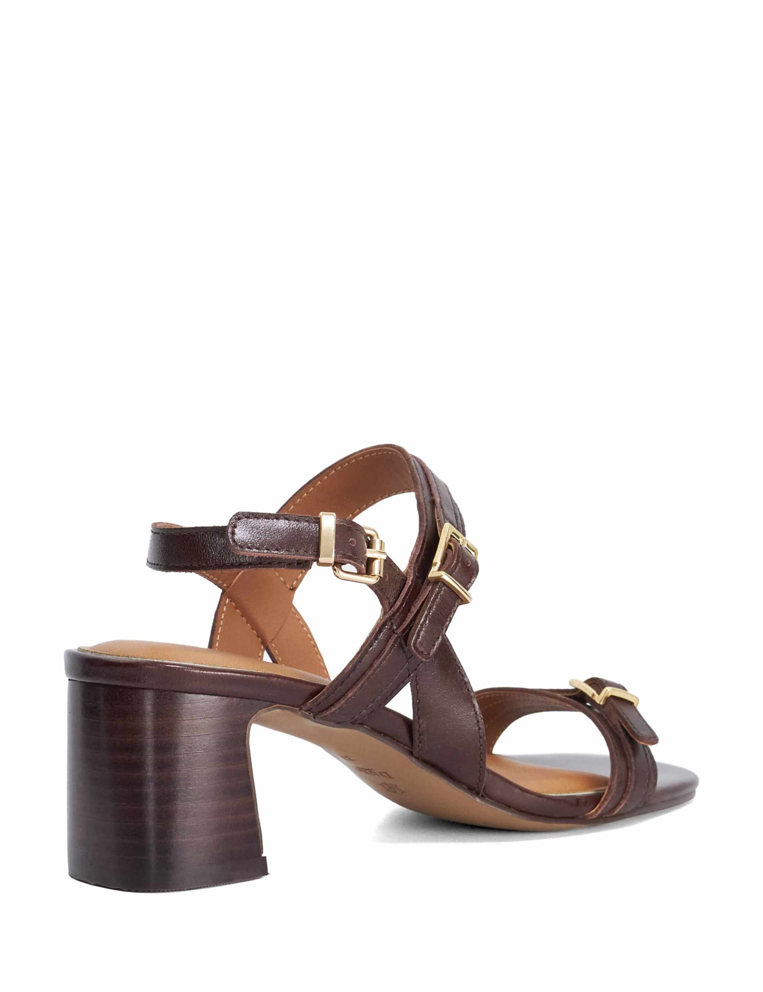 Leather Double Strap Buckle Sandals 4 of 5