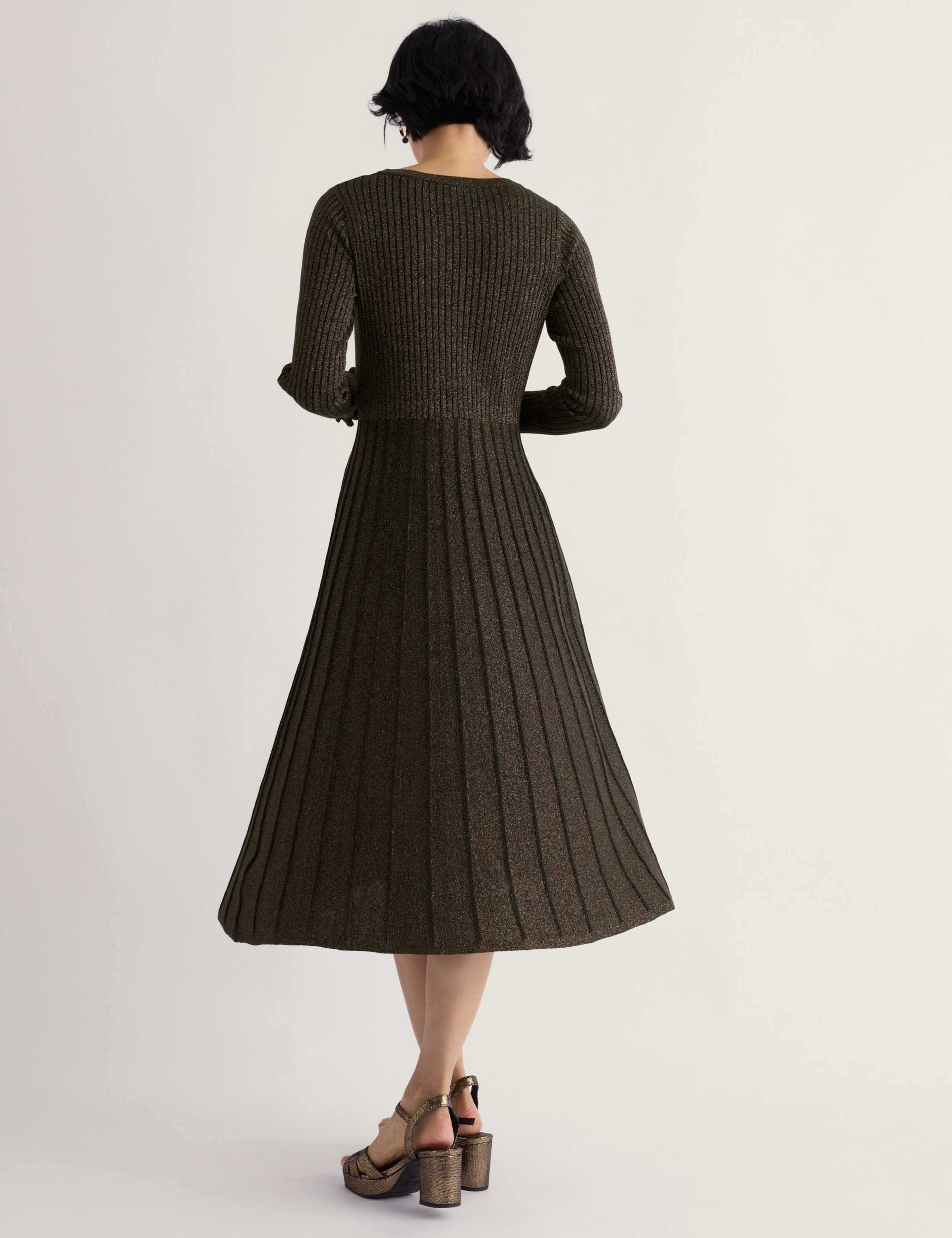 Cotton Rich Sparkly Midi Jumper Dress 4 of 5