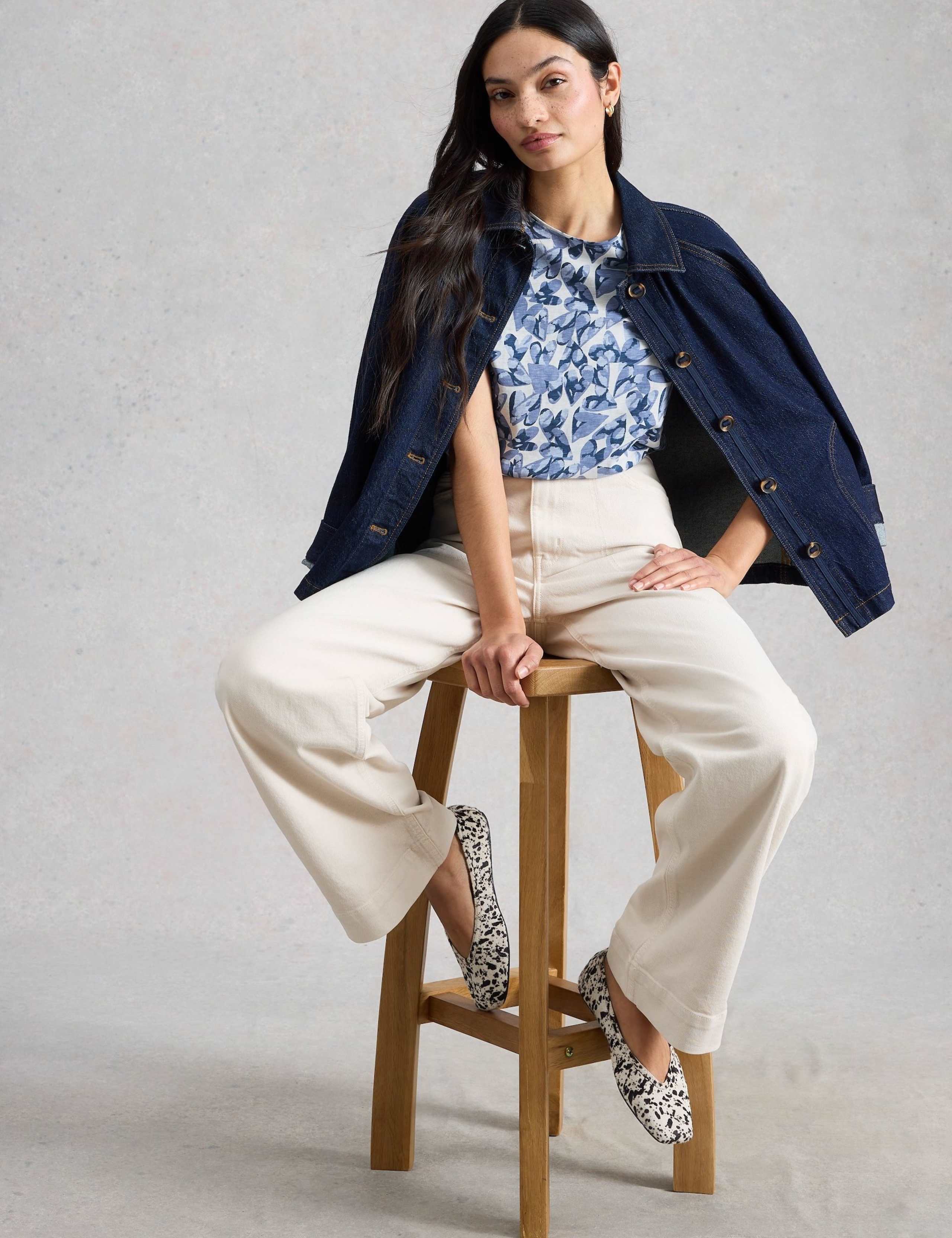 Pure Cotton Abstract Heart Print T-Shirt 6 of 6