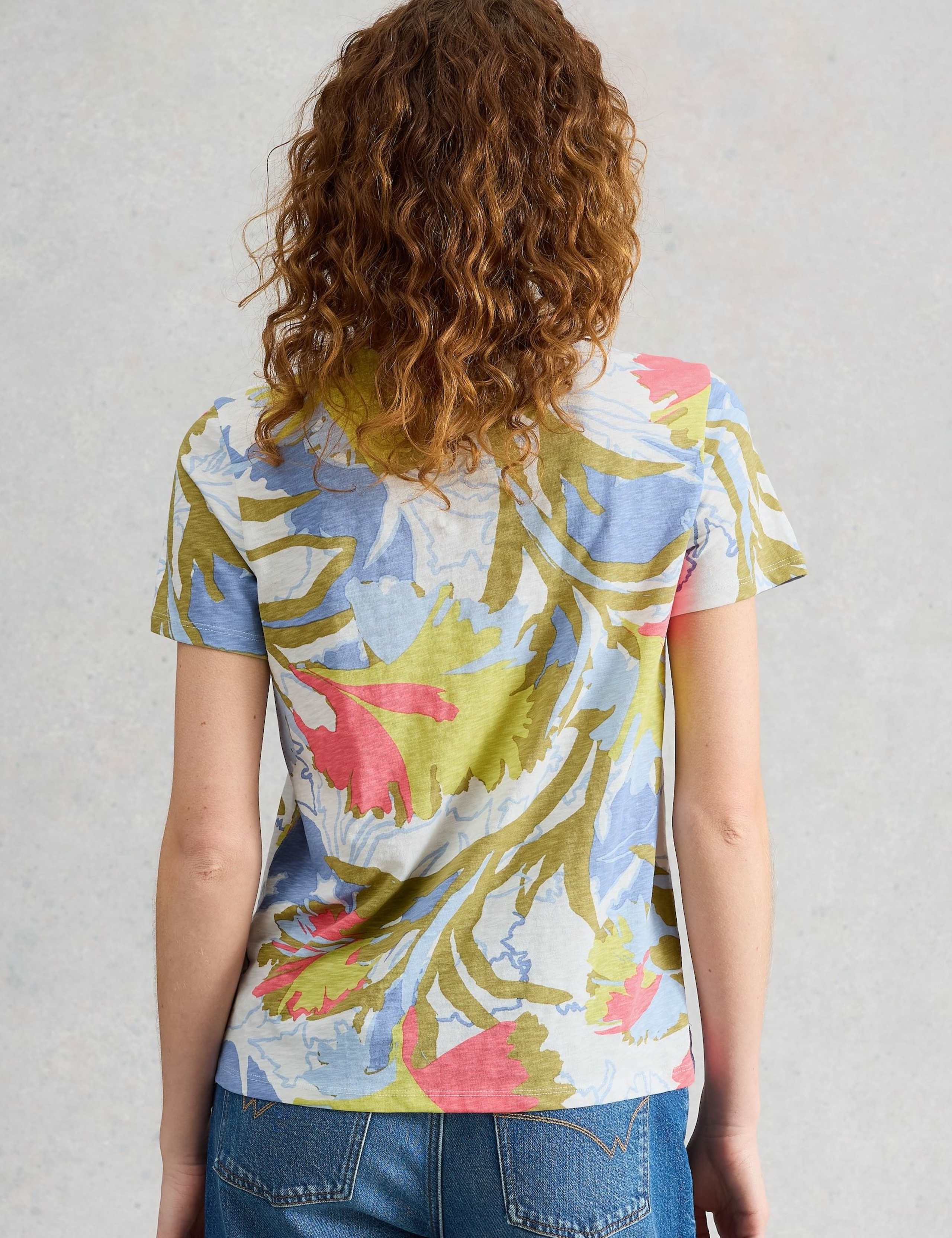 Pure Cotton Abstract Heart Print T-Shirt 3 of 6