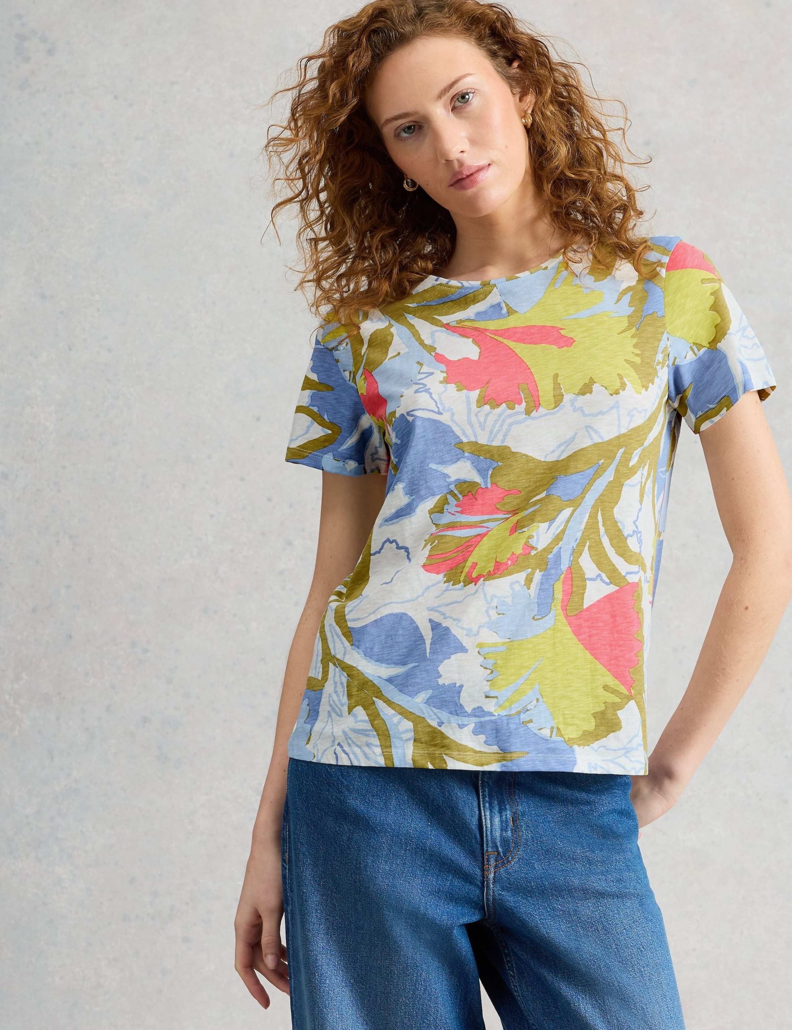 Pure Cotton Abstract Heart Print T-Shirt 6 of 6