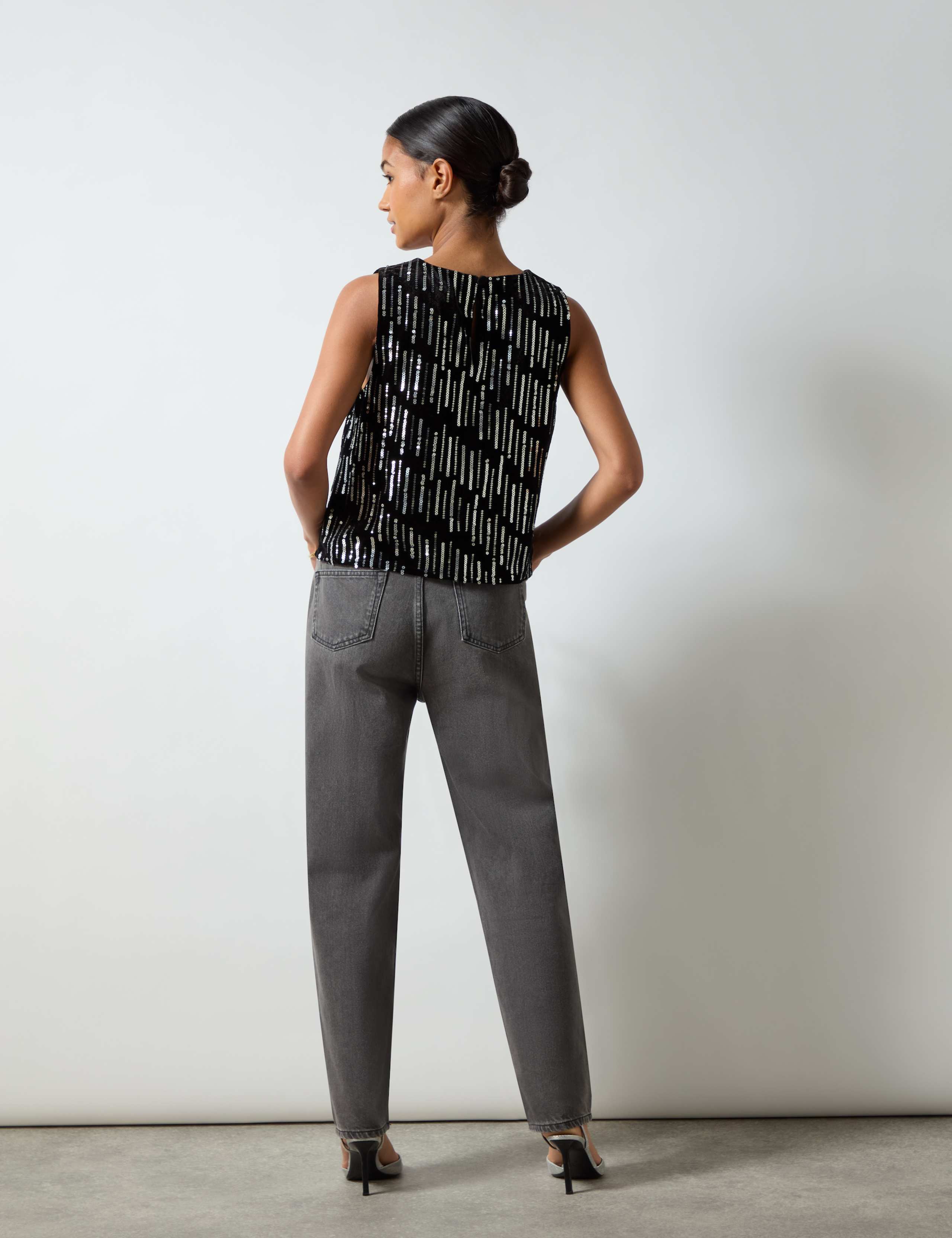 Velvet Sequin Shell Top 5 of 6