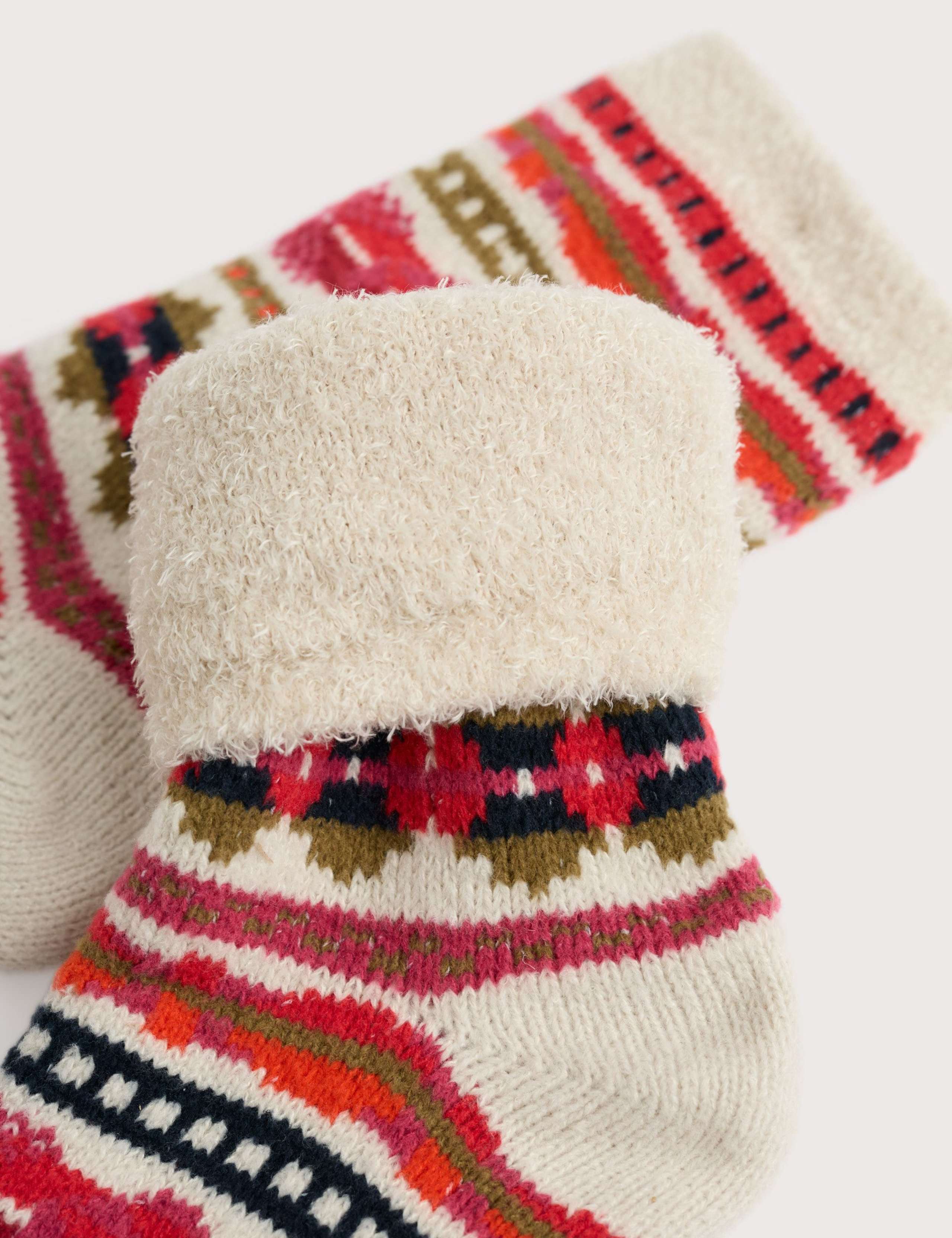 Fair Isle Slipper Socks 2 of 2