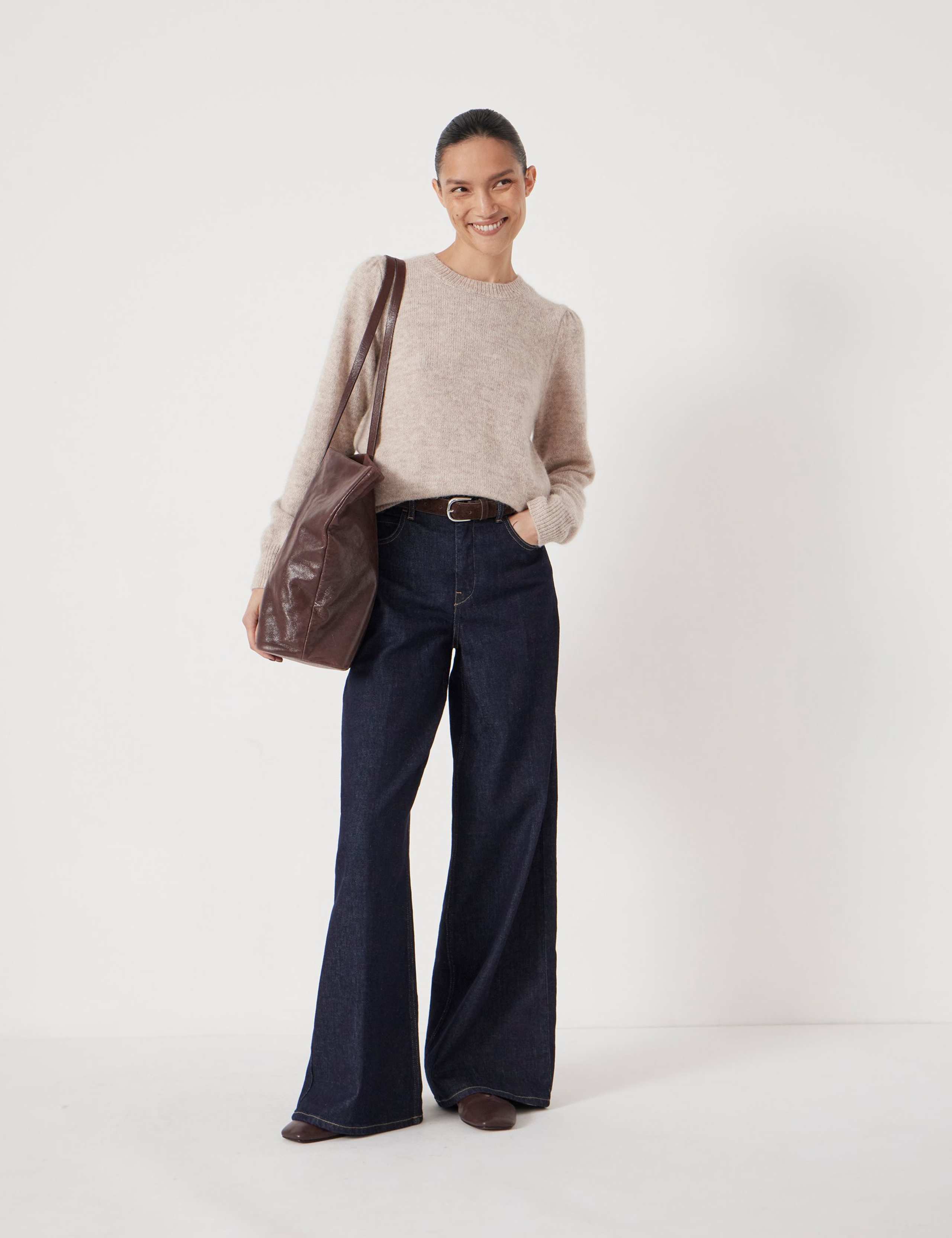 Alpaca Blend Crew Neck Puff Shoulder Jumper 4 of 6