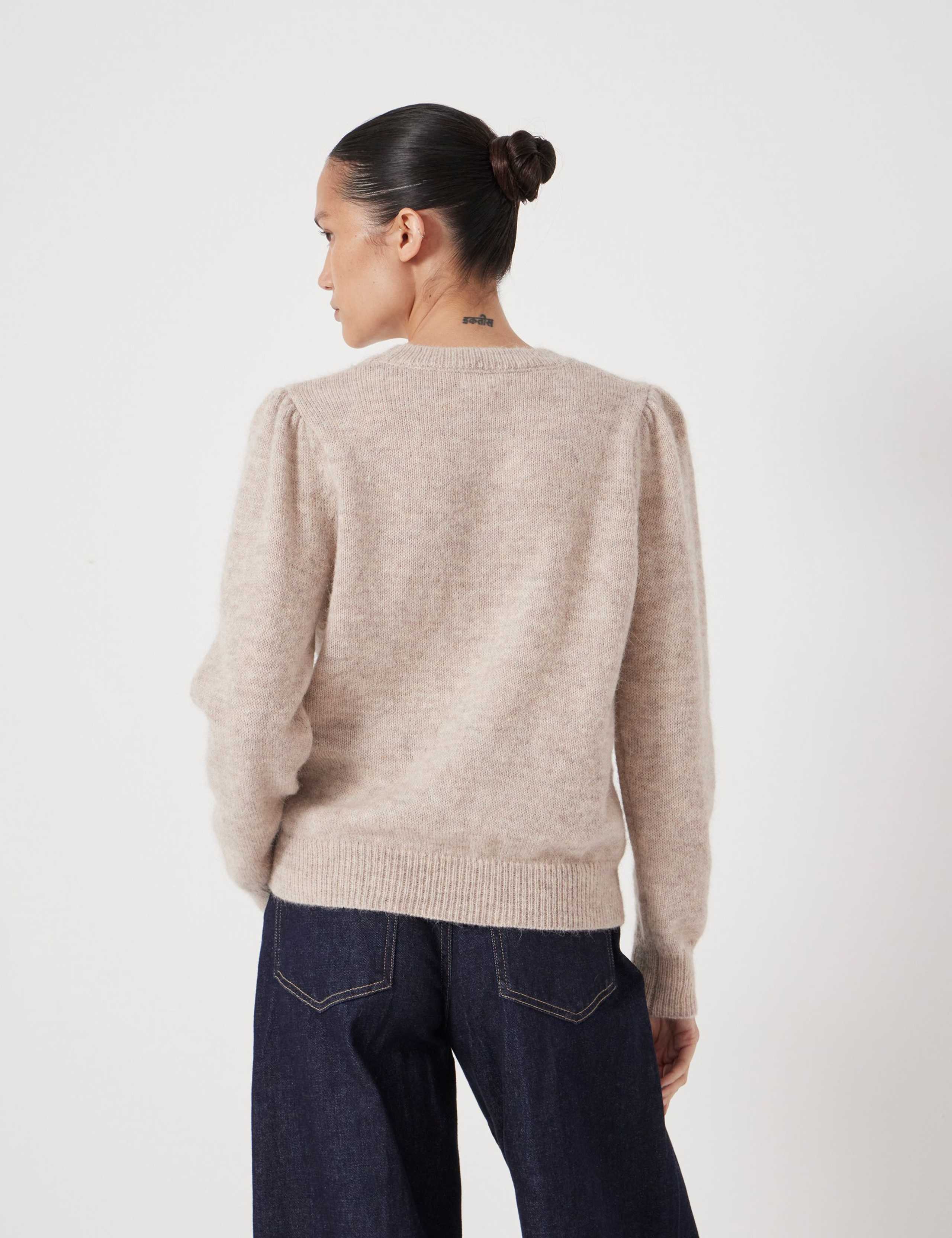 Alpaca Blend Crew Neck Puff Shoulder Jumper 5 of 6