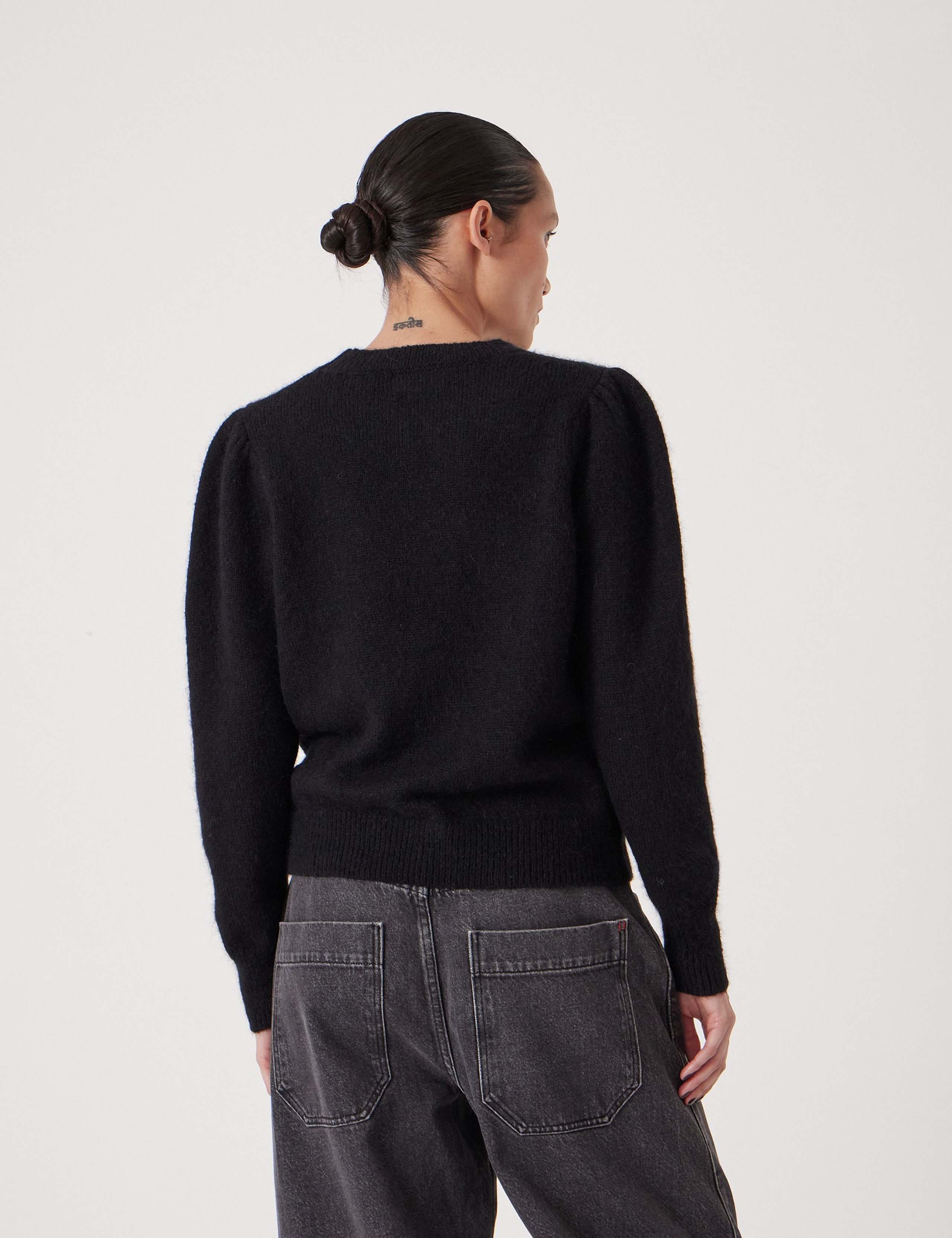 Alpaca Blend Crew Neck Puff Shoulder Jumper 4 of 5
