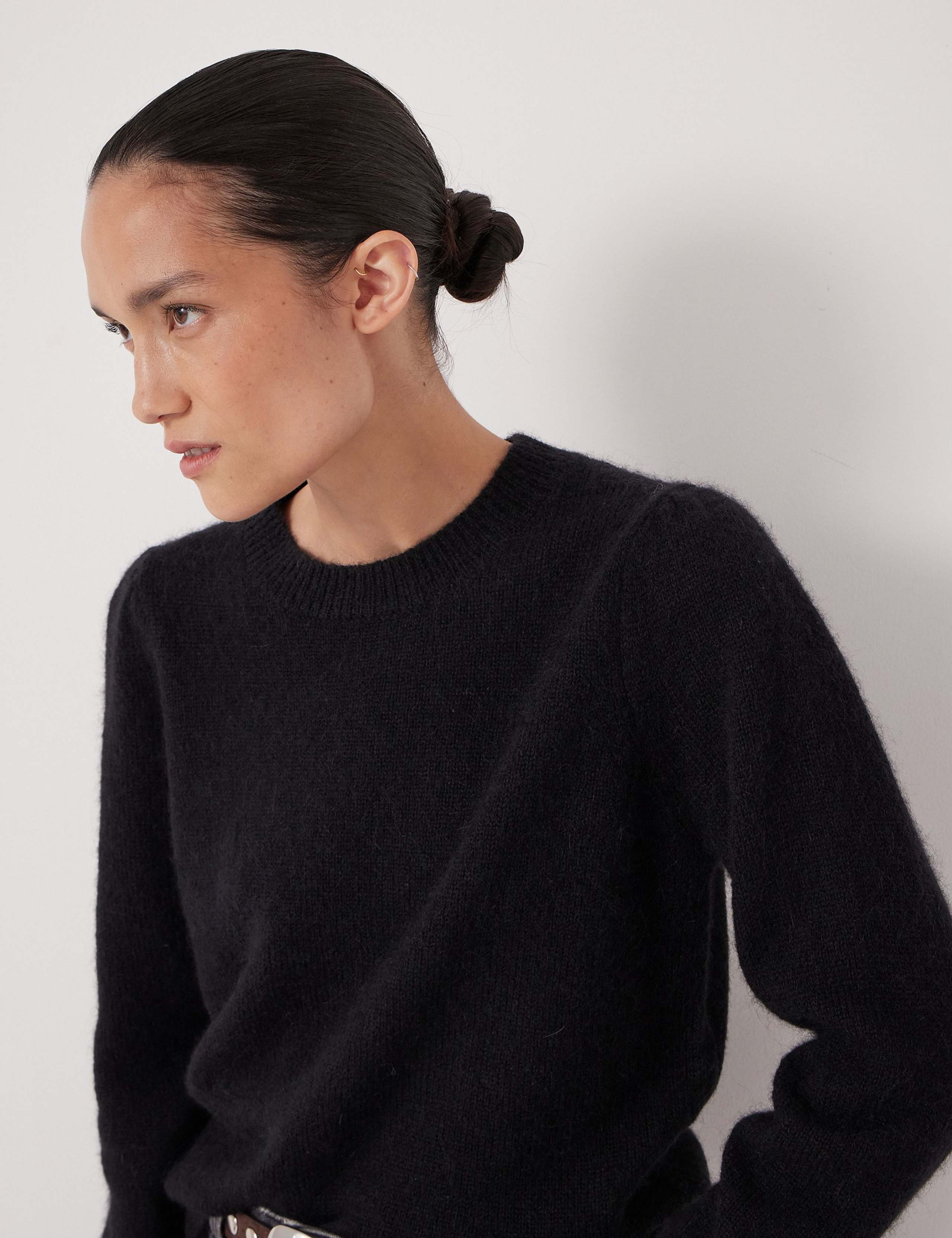 Alpaca Blend Crew Neck Puff Shoulder Jumper 5 of 5