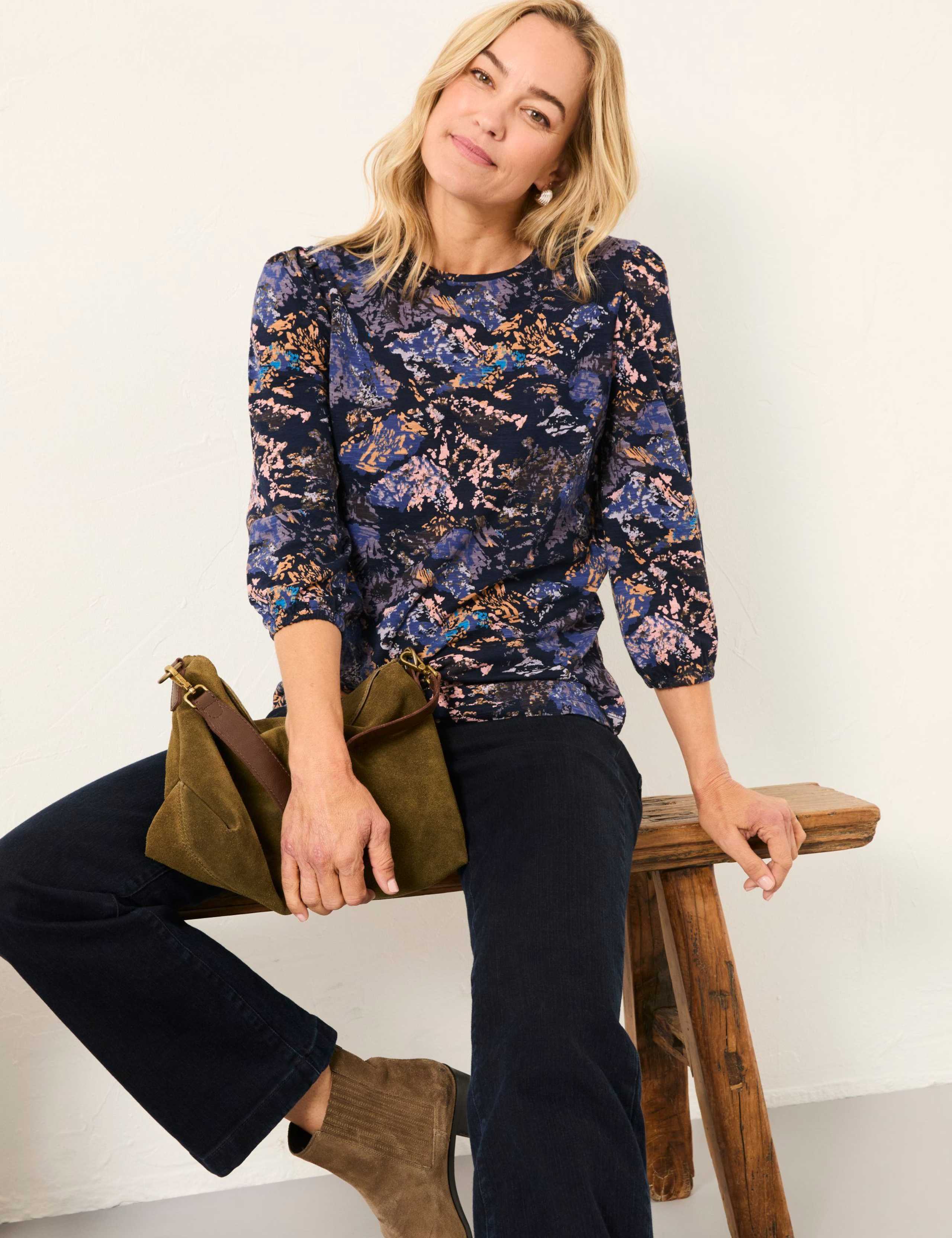 Cotton Rich Mountain Print Blouse 3 of 5