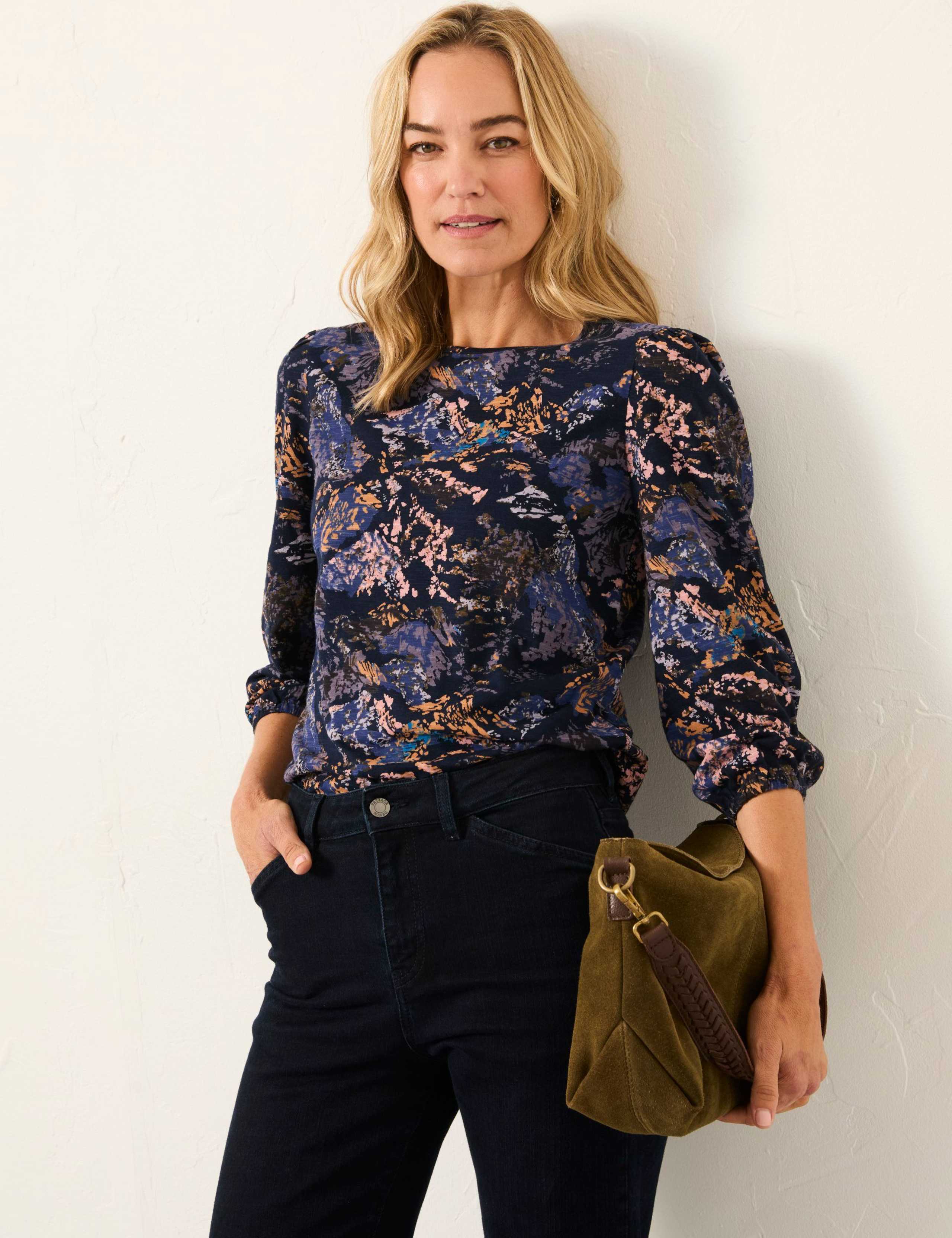 Cotton Rich Mountain Print Blouse 4 of 5